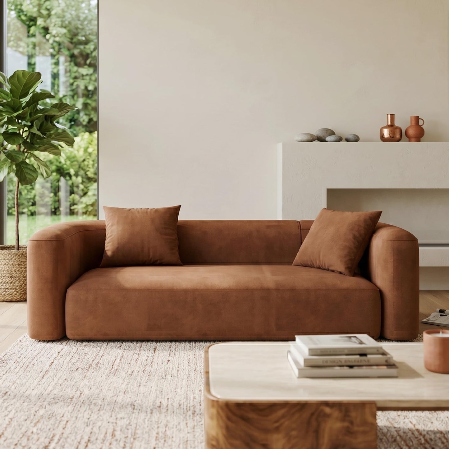 Luxury Curved Velvet Sofa for Living Room