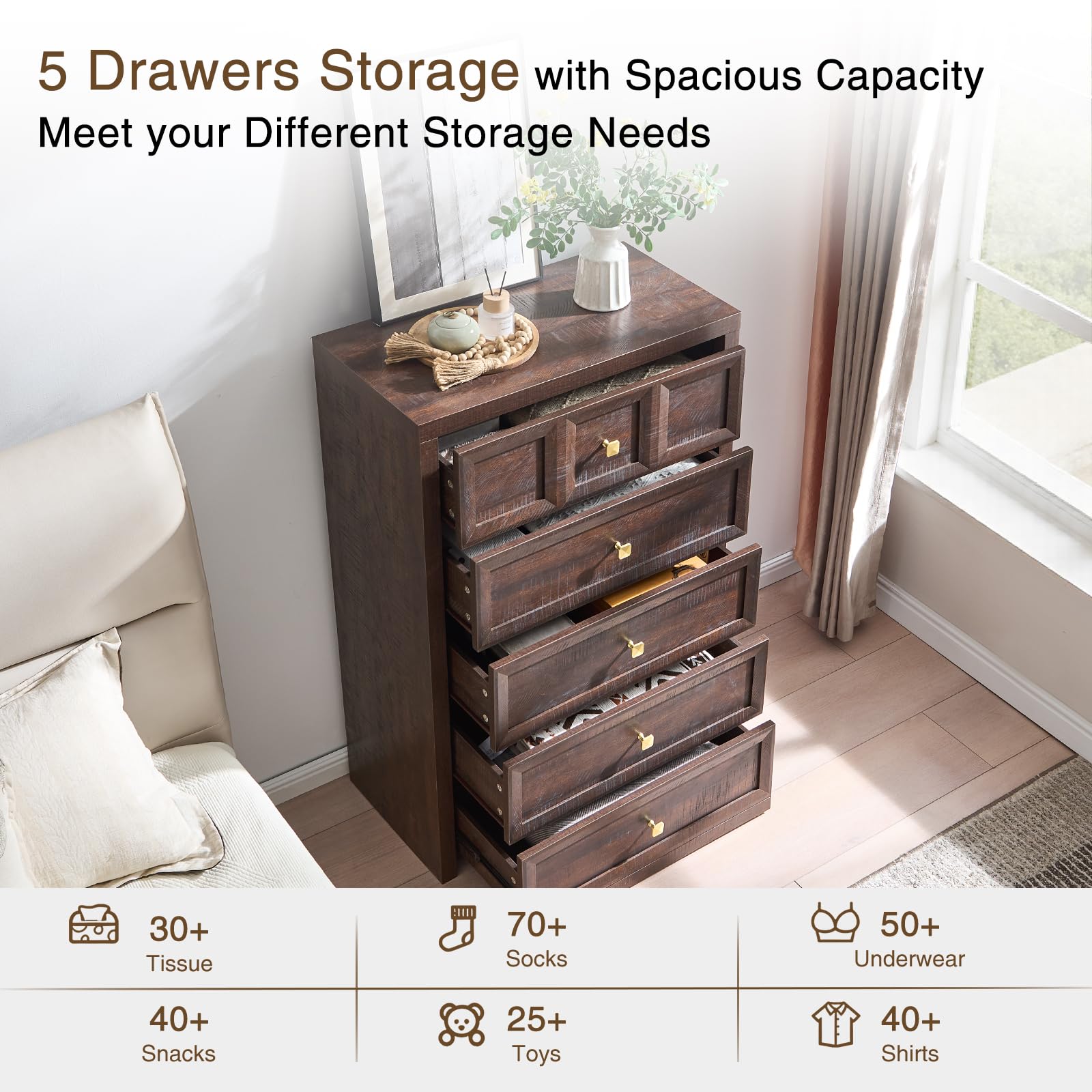 Bedroom Dresser and Nightstands Set