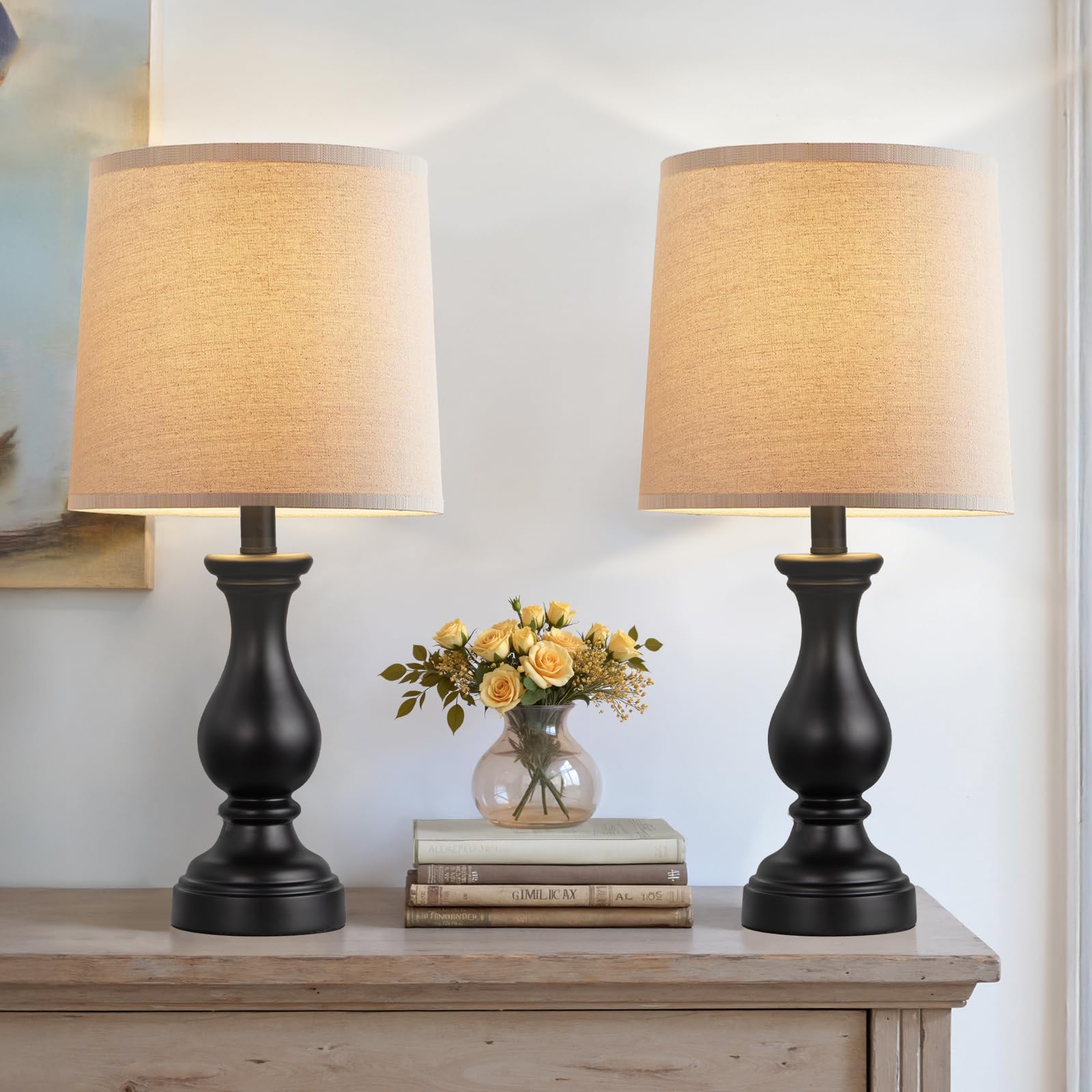 Farmhouse Table Lamps Set of 2