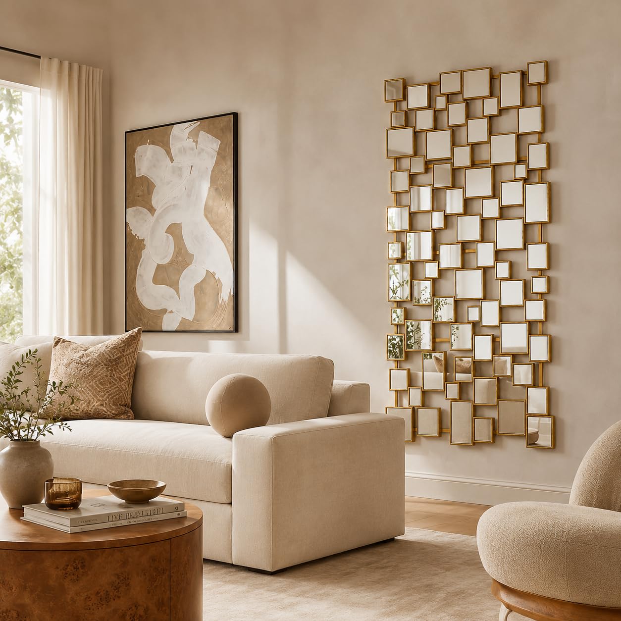 Modern Large Accent Wall Mirror
