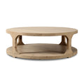 Round Wooden Storage Coffee Table