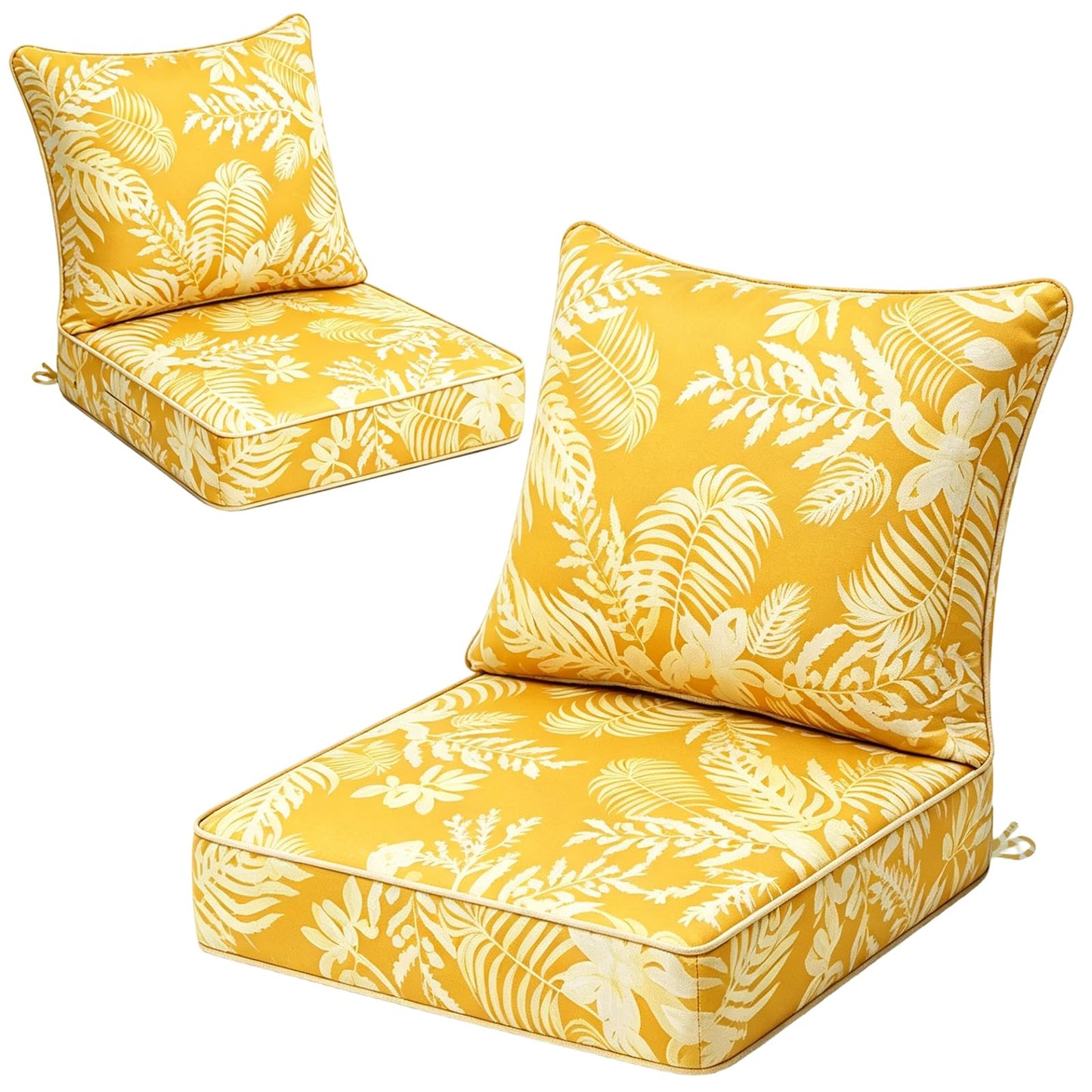 Outdoor Deep Seat Chair Cushions Set of 2