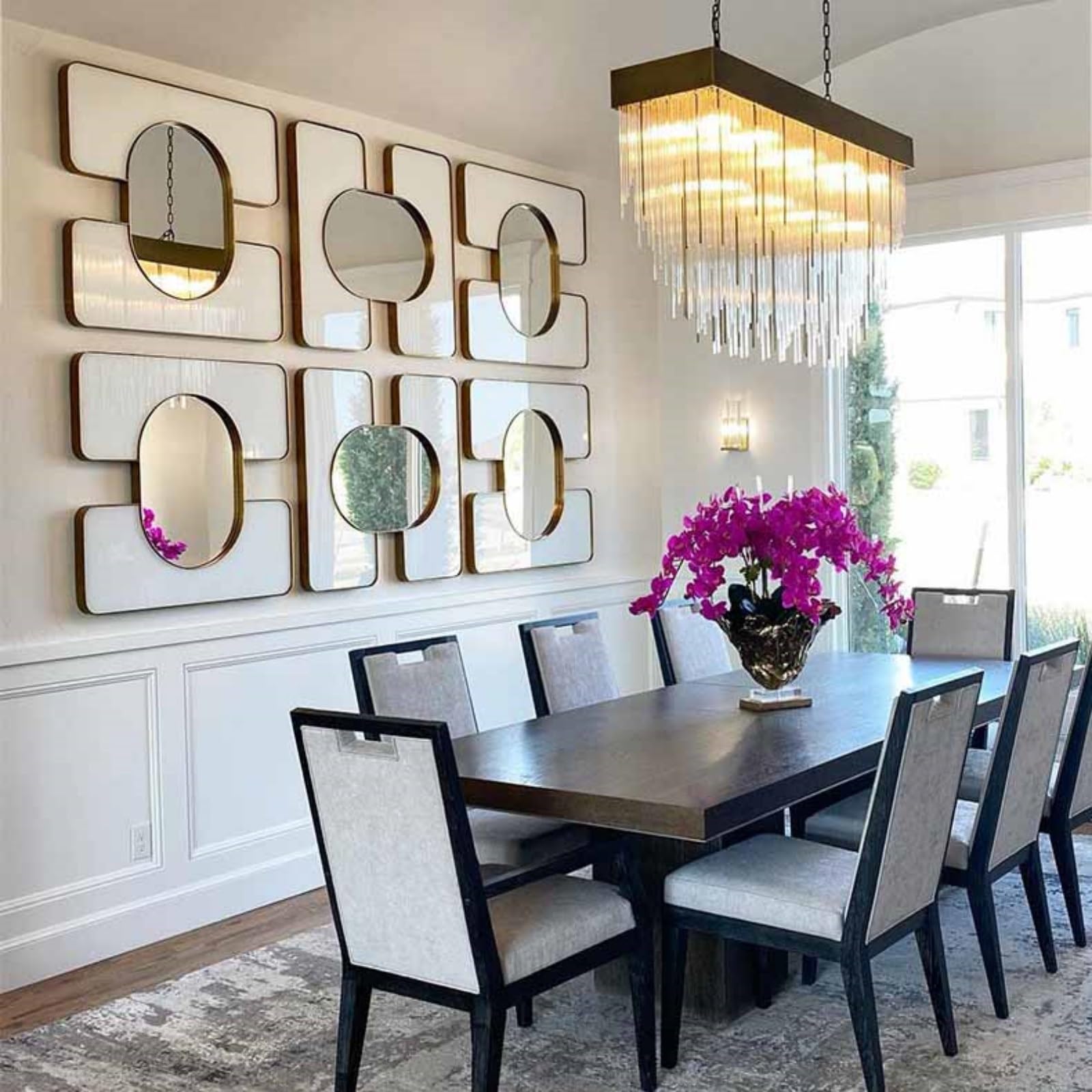 Gold Framed Decorative Wall Mirror Set