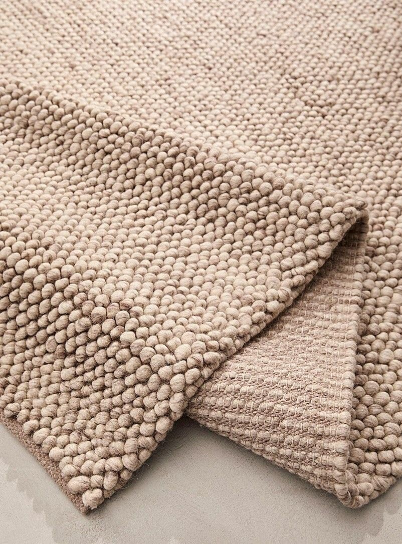 Chunky Knit Wool Area Rug