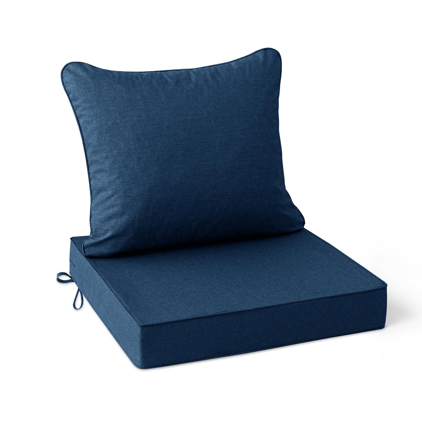 Faux Linen Outdoor Chair Cushion Set