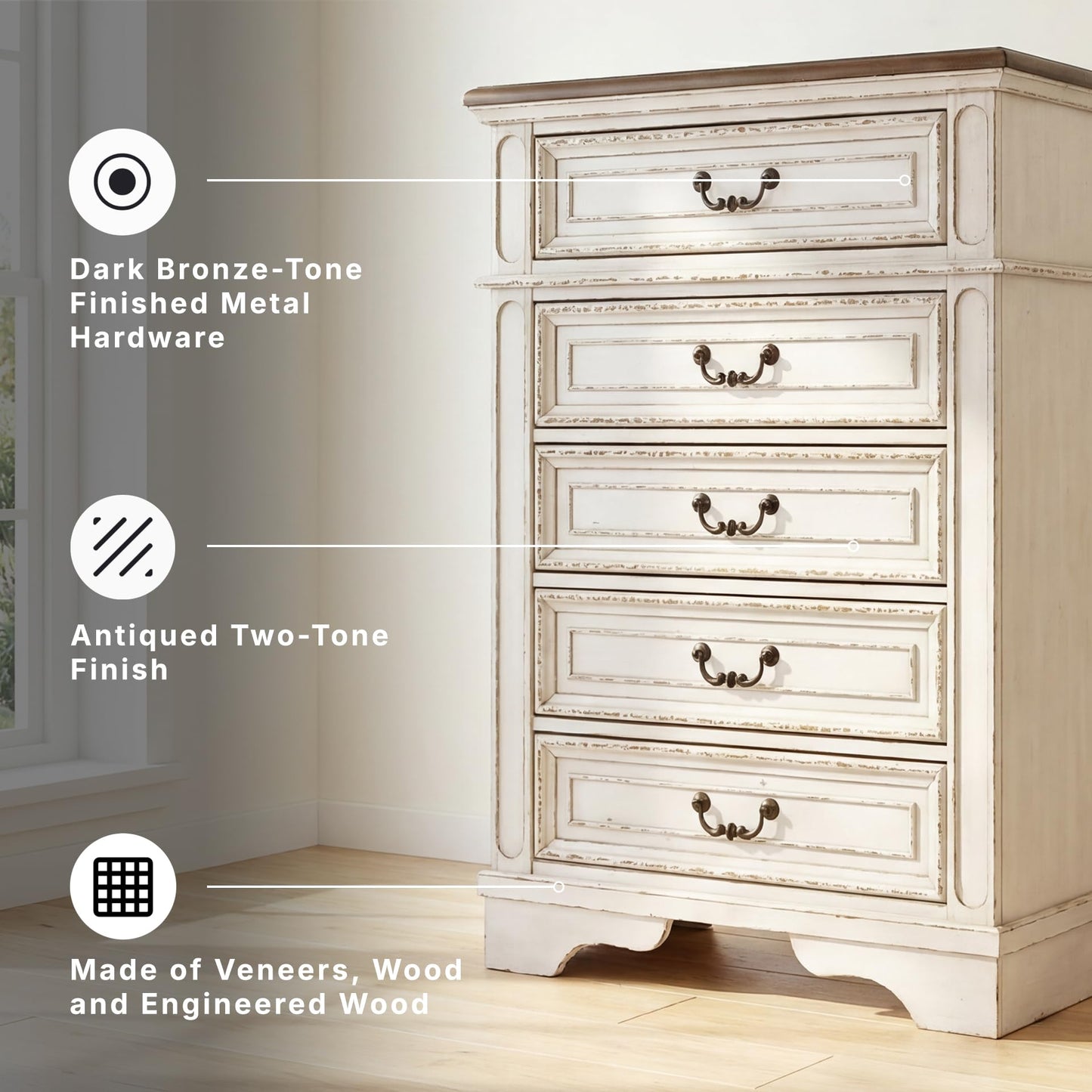 Vintage 5 Drawer Storage Chest