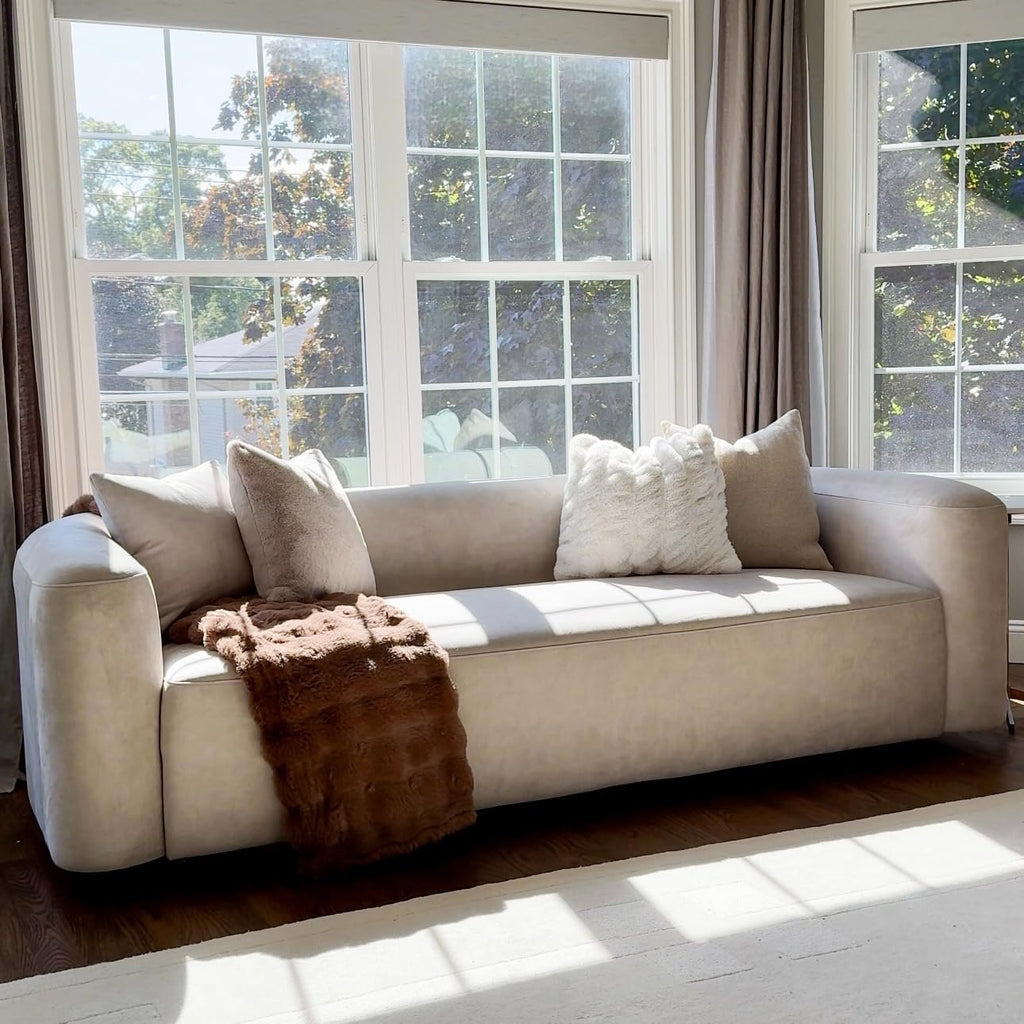 Luxury Curved Velvet Sofa for Living Room