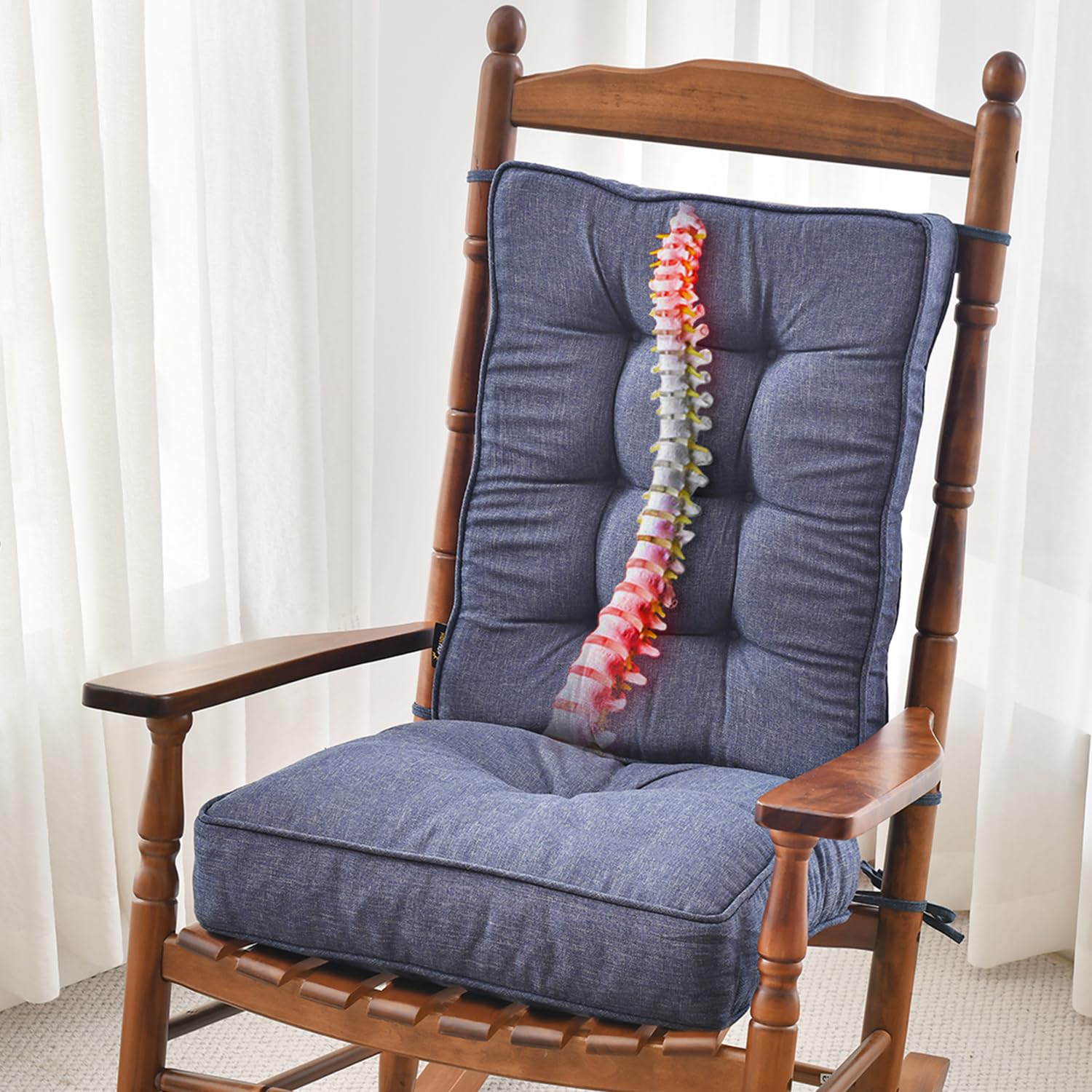 Memory Foam Rocking Chair Cushion Set