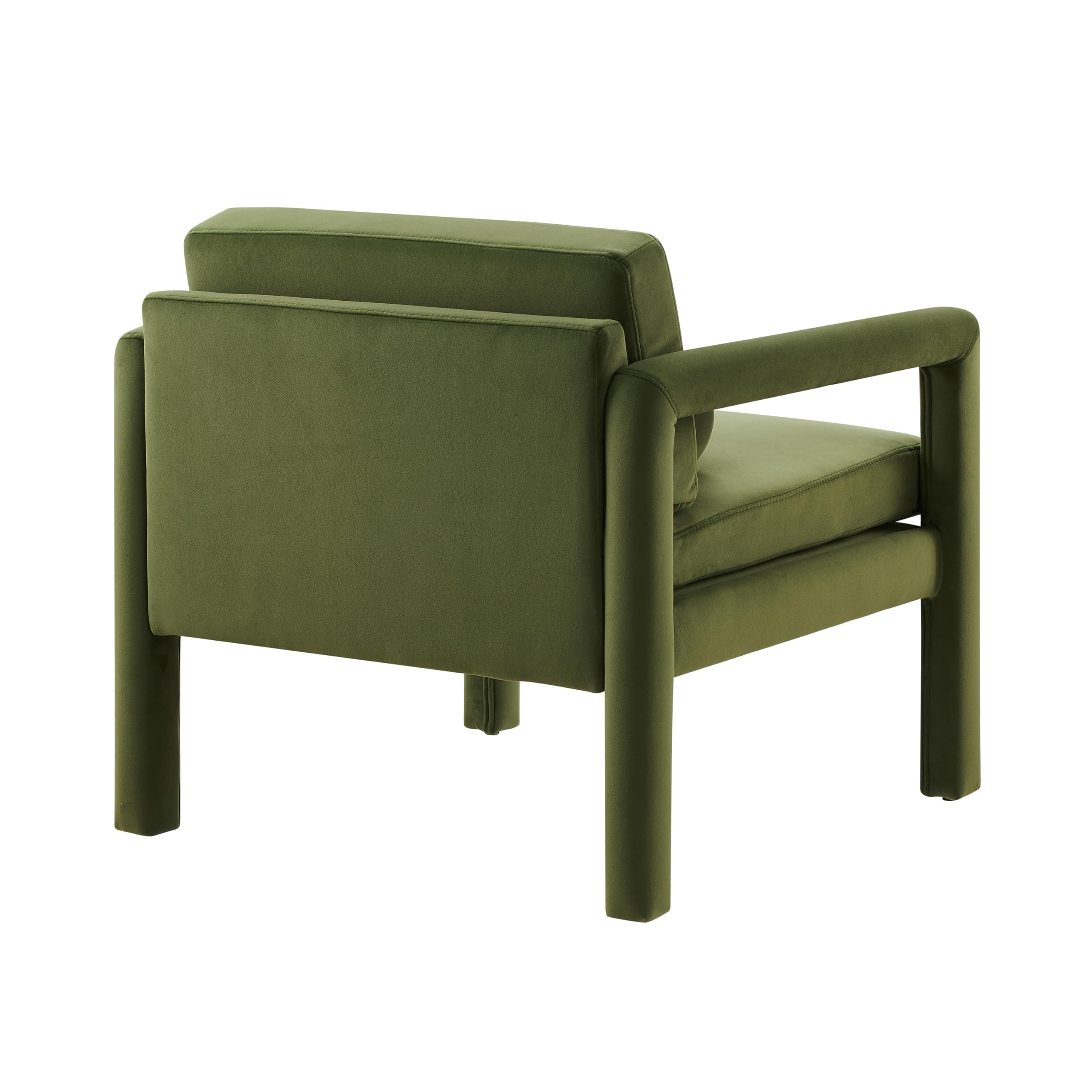 Modern Velvet Accent Chair with Pillow