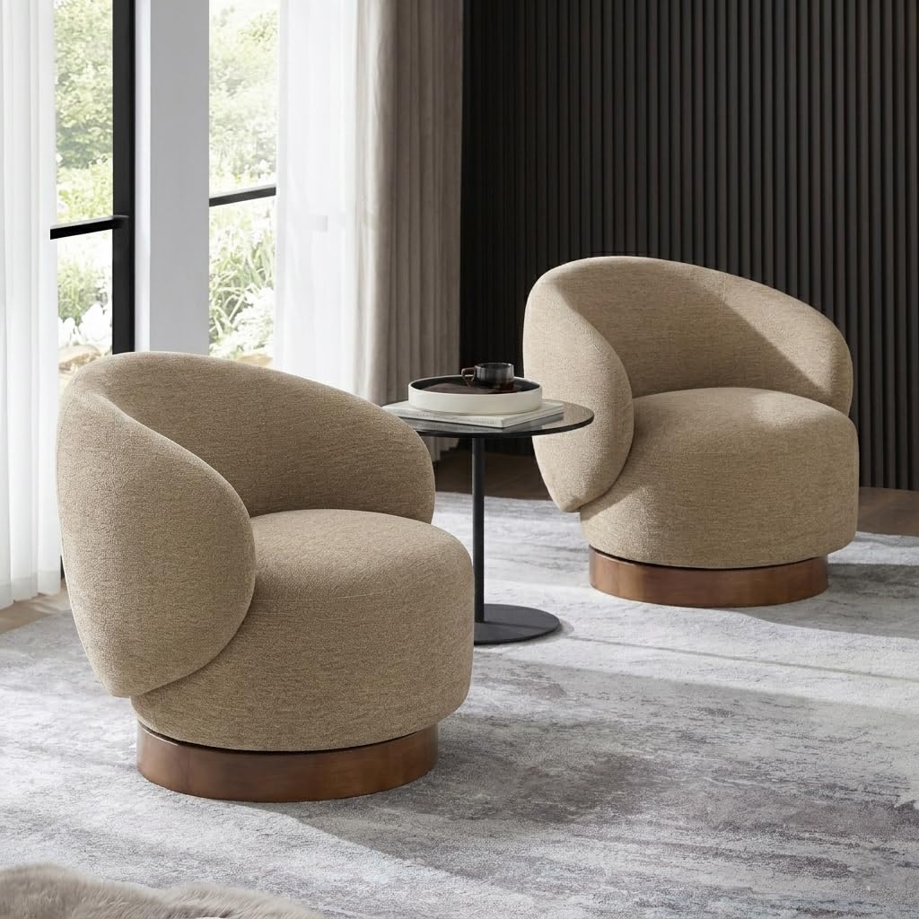 Swivel Barrel Accent Chair