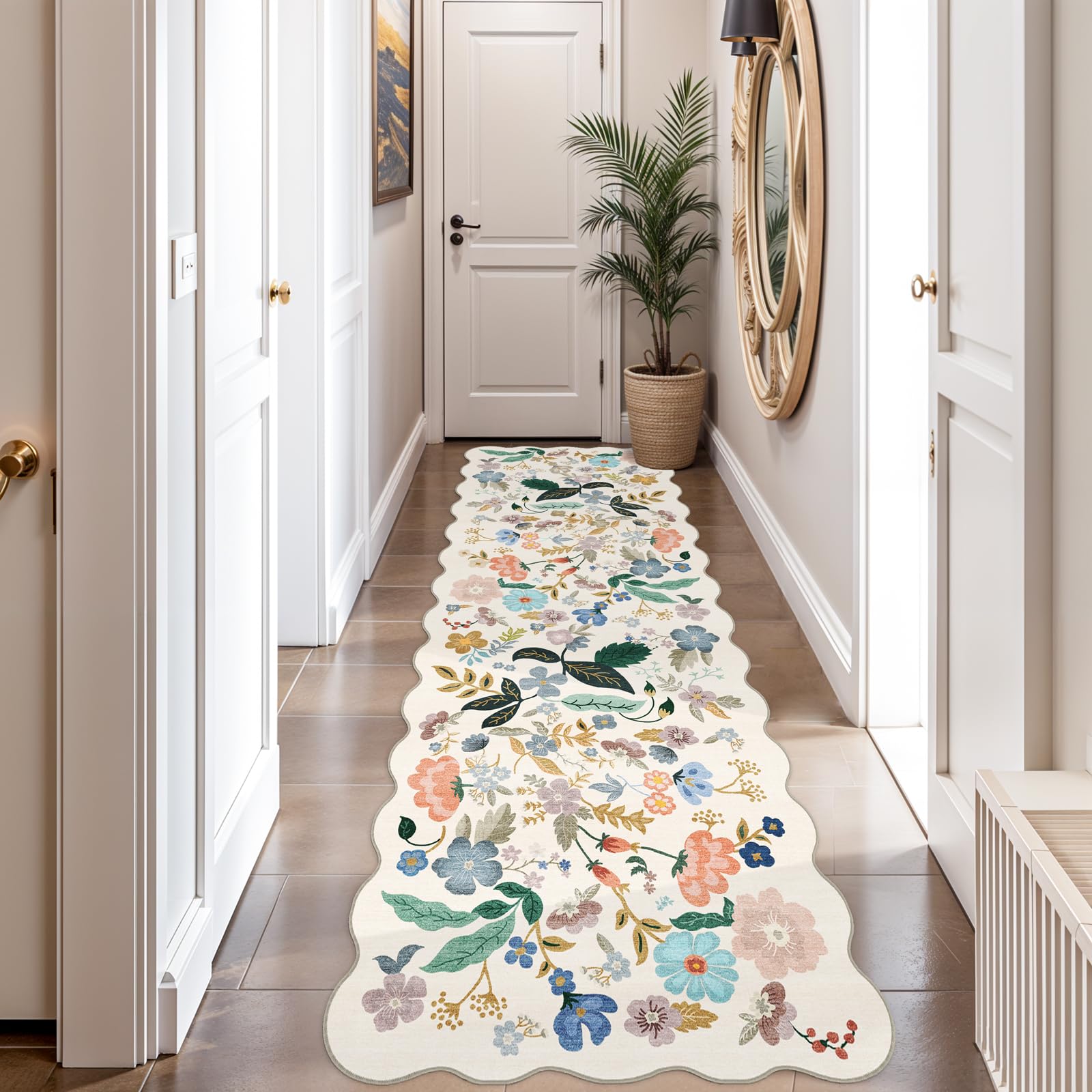 Washable Vintage Runner Rug 2x7