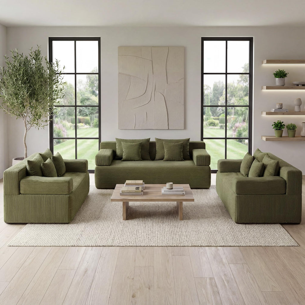 Modular Sectional Sofa with Ottoman