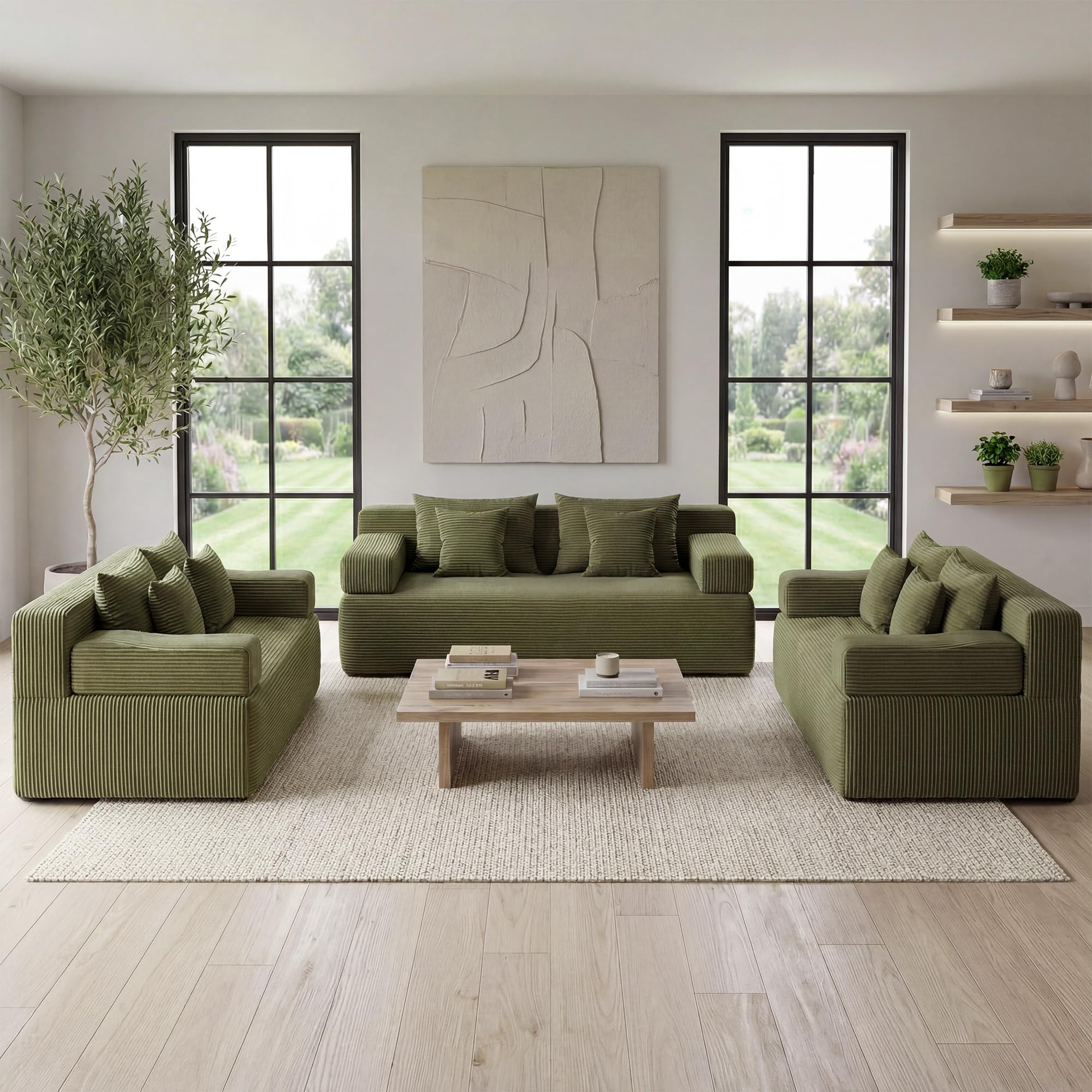 Modular Sectional Sofa with Ottoman