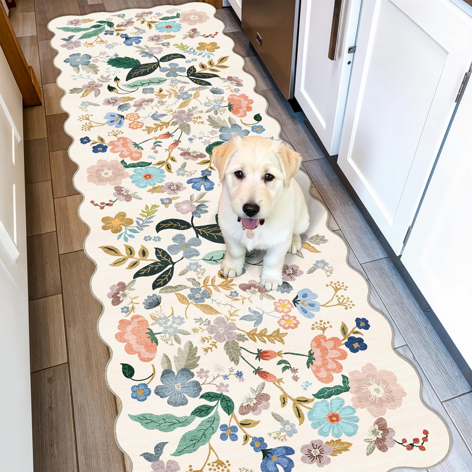 Washable Vintage Runner Rug 2x7