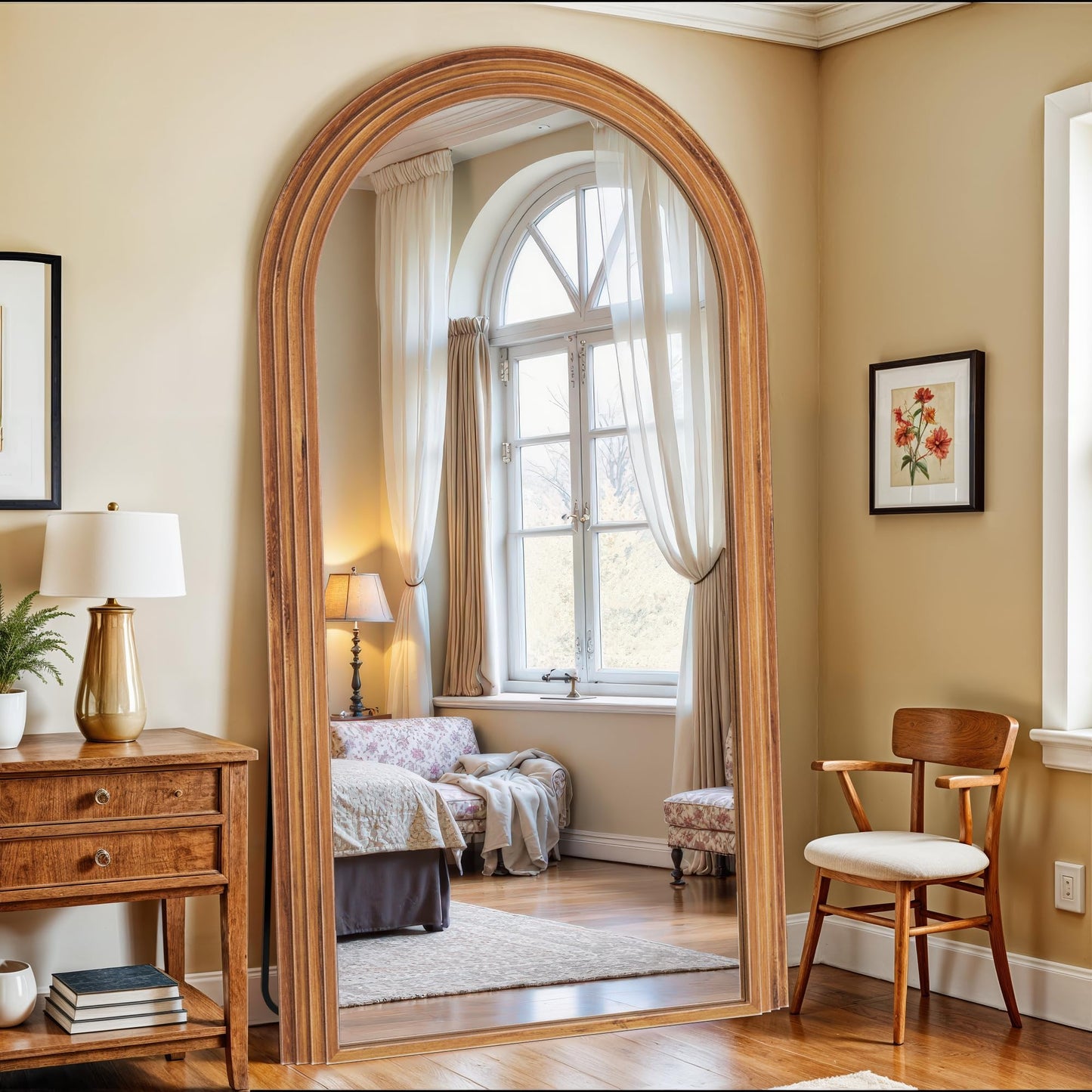 Arched Full Length Floor Mirror