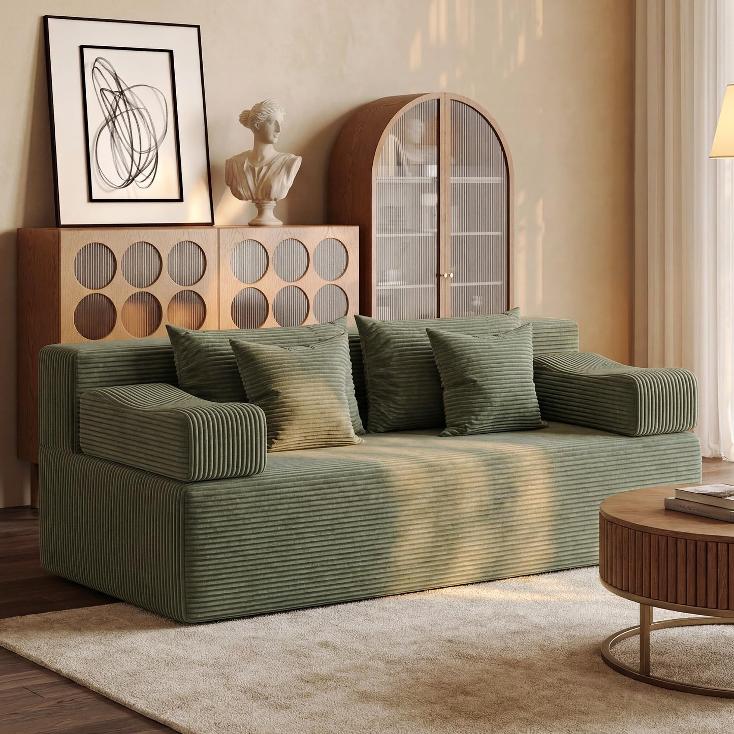 Modular Sectional Sofa with Ottoman