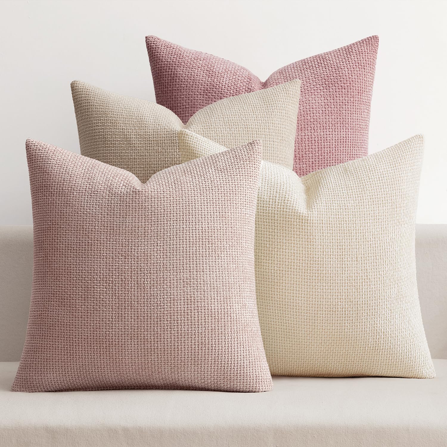 Chenille Decorative Pillow Covers Set of 4
