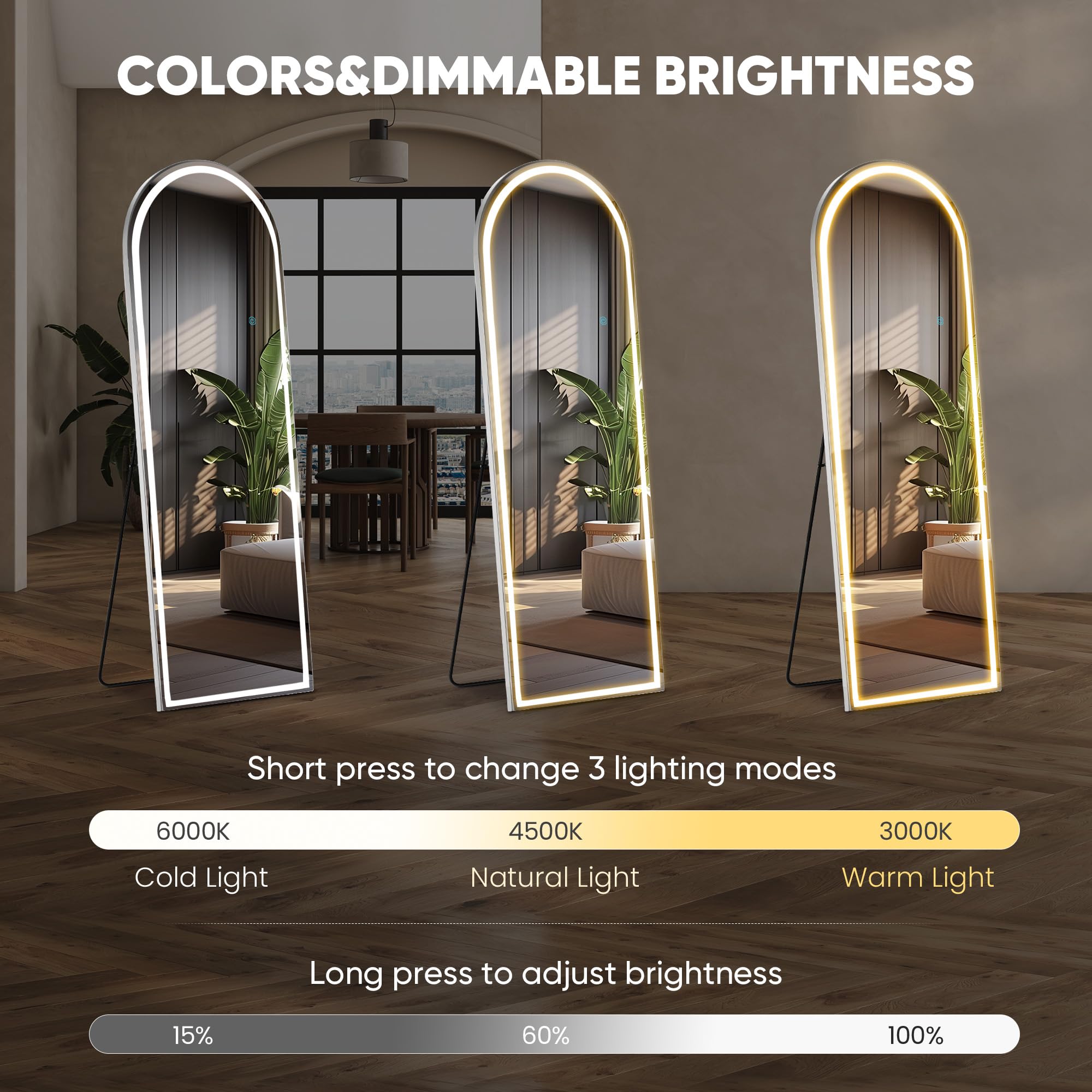 LED Full Length Standing Mirror