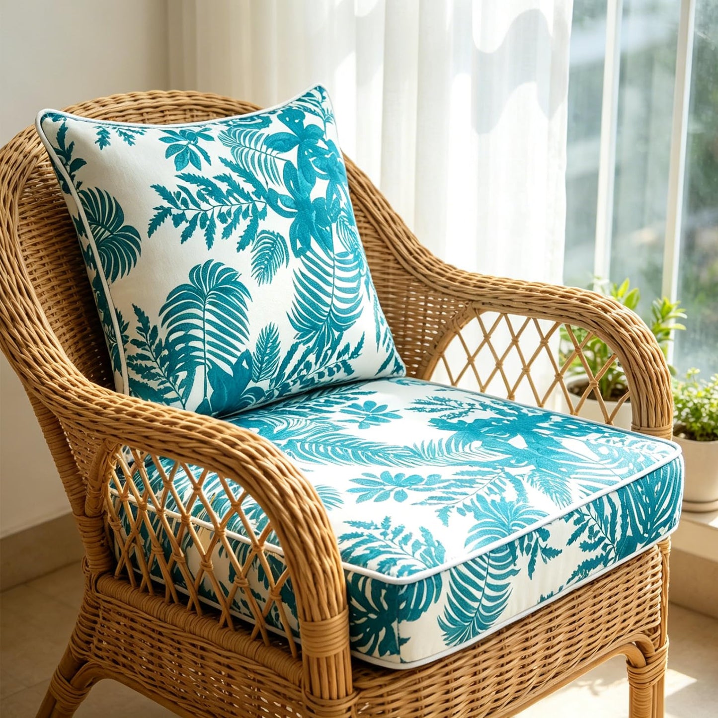 Outdoor Deep Seat Chair Cushions Set of 2