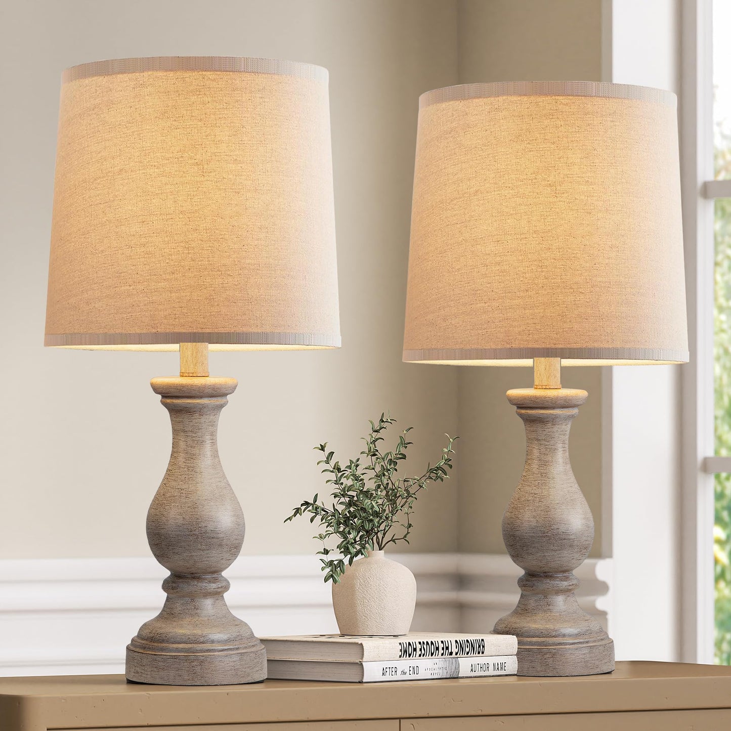 Farmhouse Table Lamps Set of 2