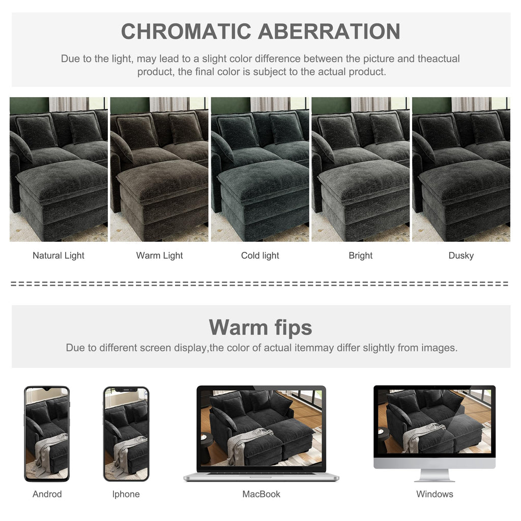 Cloud Modular Sectional Sofa with Ottoman