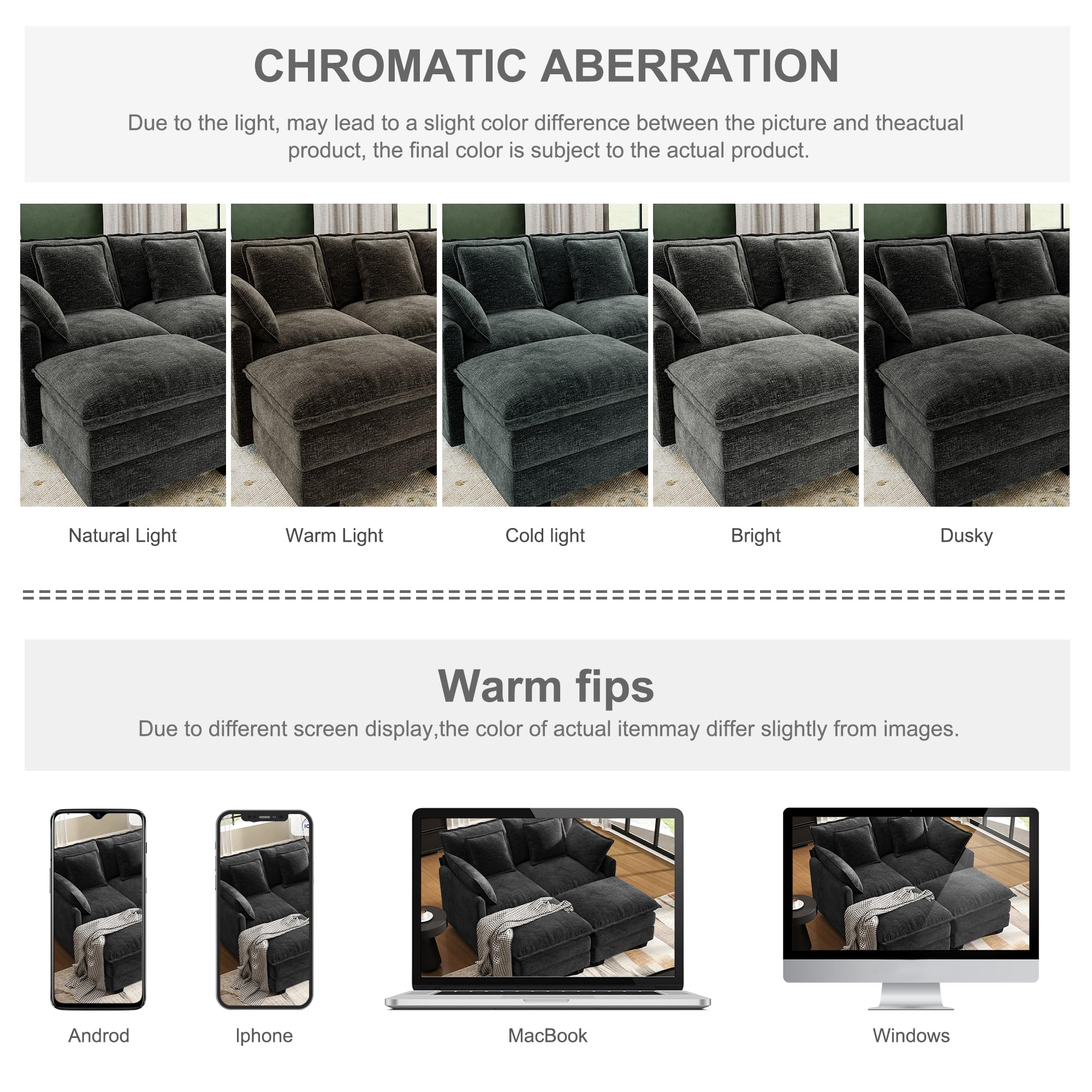 Cloud Modular Sectional Sofa with Ottoman