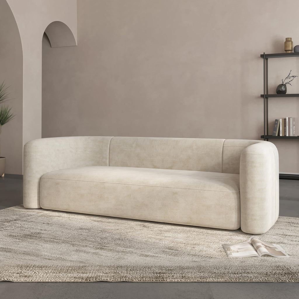Luxury Curved Velvet Sofa for Living Room