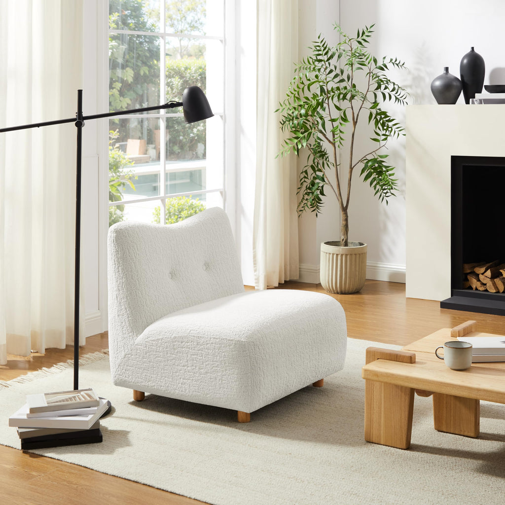 Modern Sherpa Modular Accent Chair
