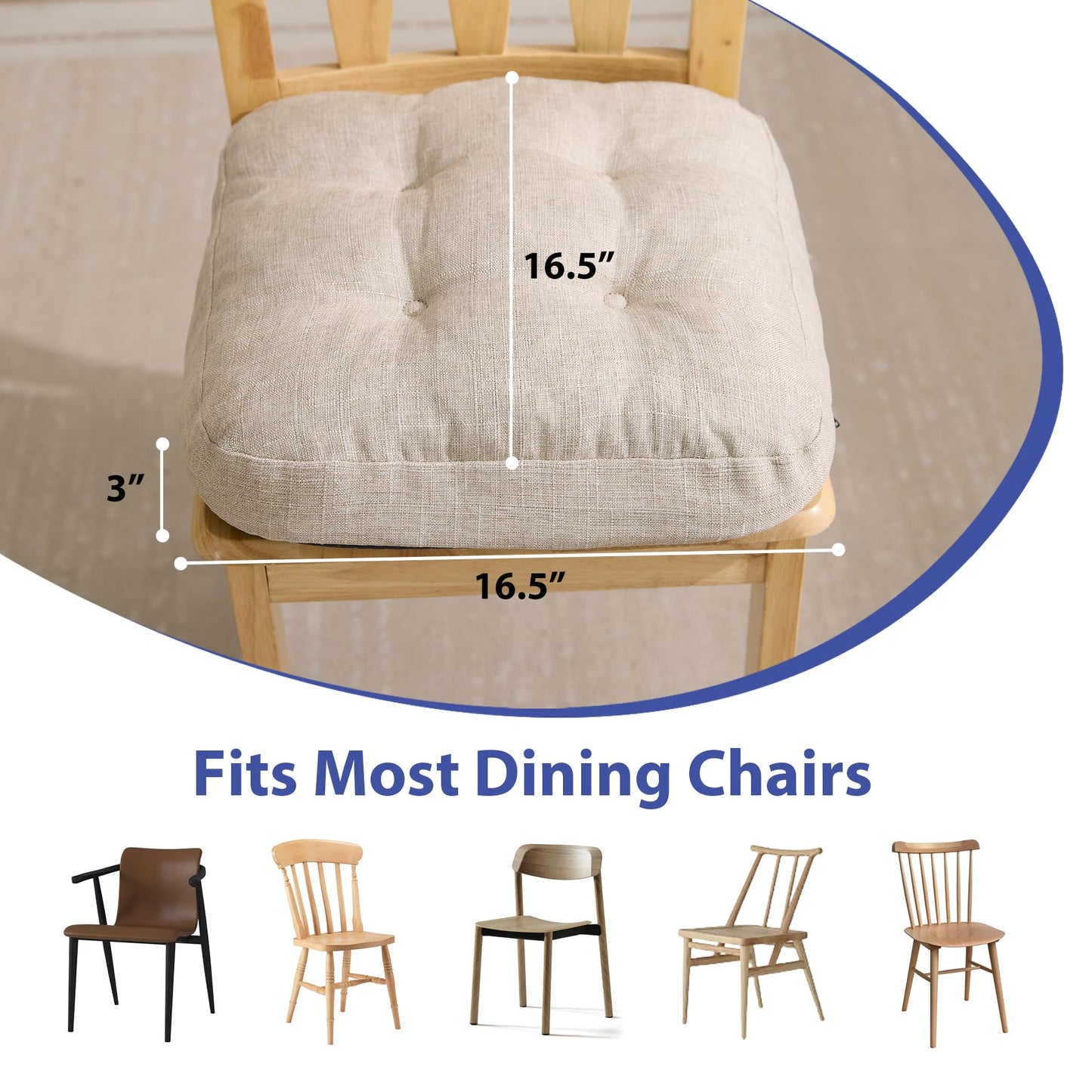 IASEAHK Kitchen Chair Cushions for Dining Chairs