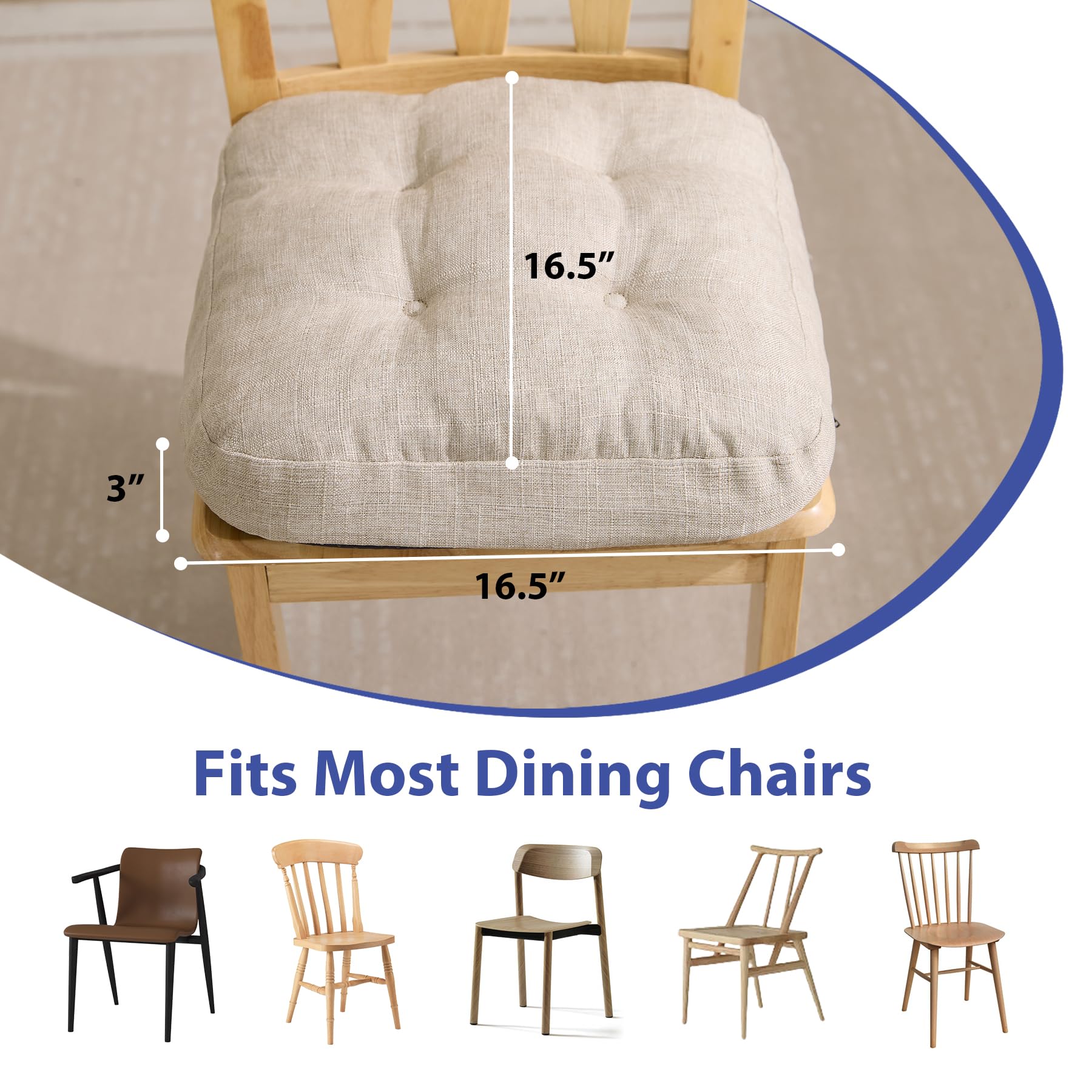 IASEAHK Kitchen Chair Cushions for Dining Chairs