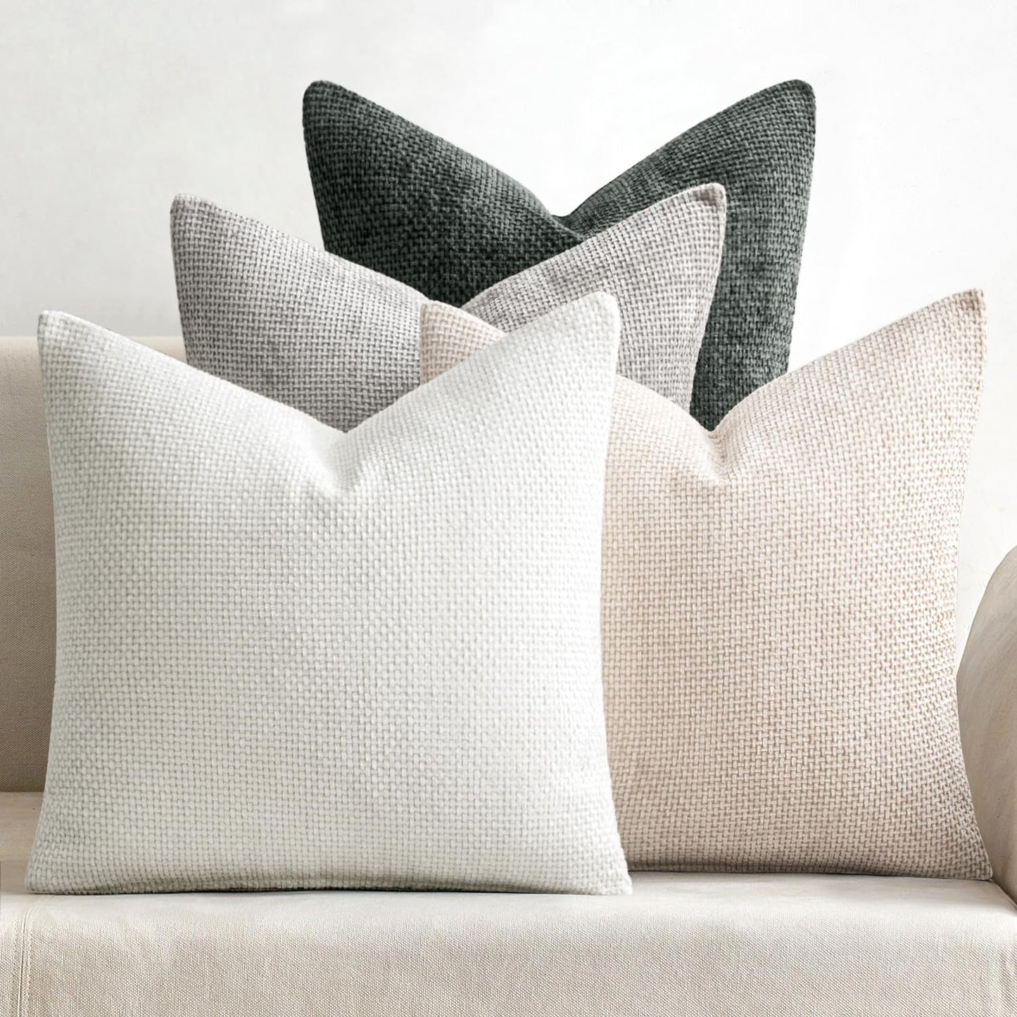 Chenille Decorative Pillow Covers Set of 4