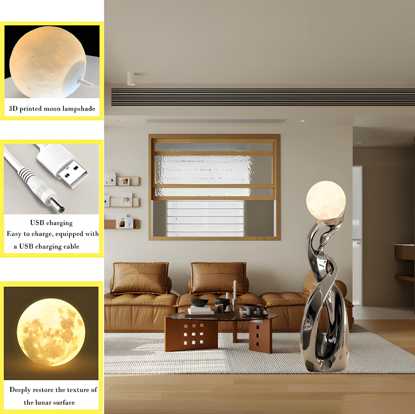 Bofea-Modern Standing Lamp for Living Room
