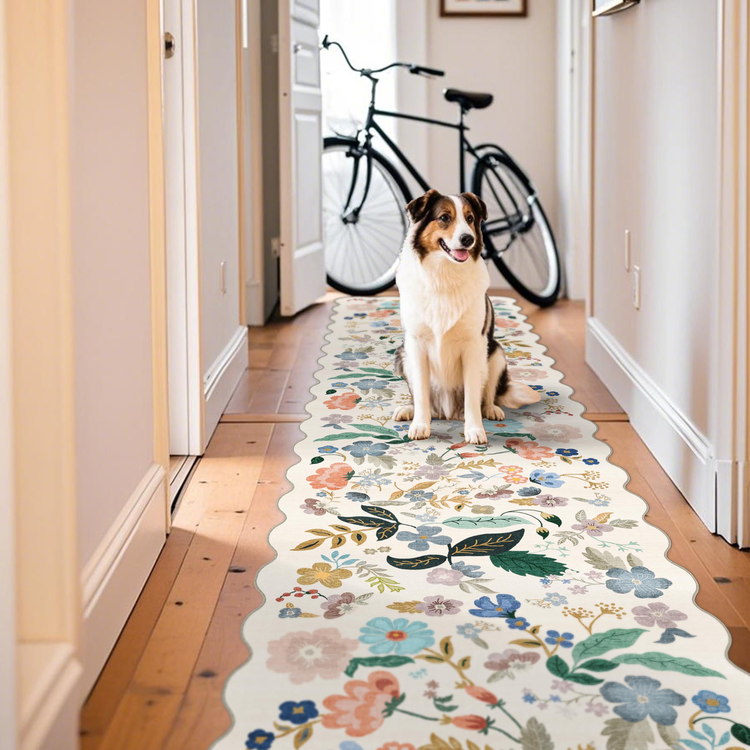 Washable Vintage Runner Rug 2x7