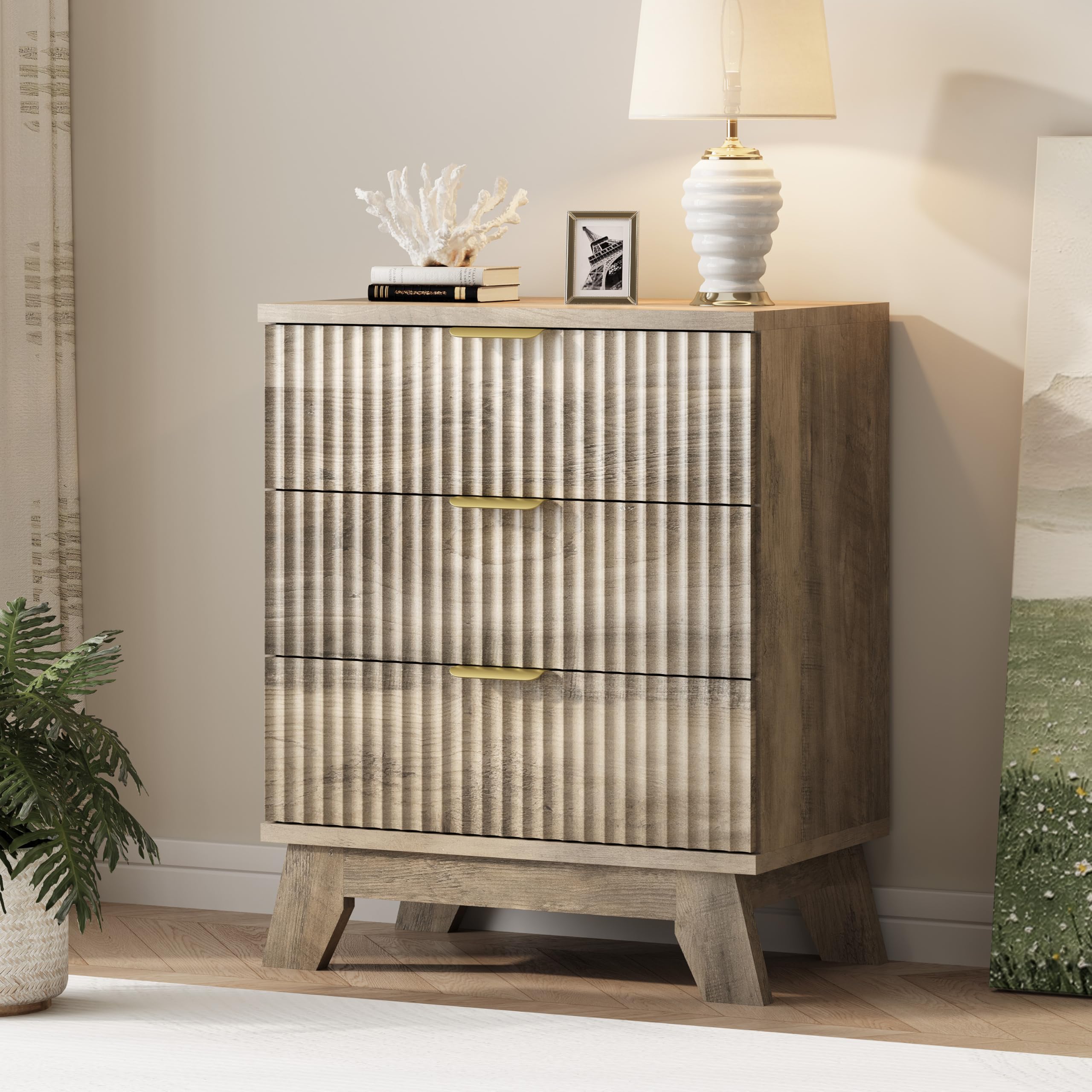 Xixini Fluted Dresser for Bedroom