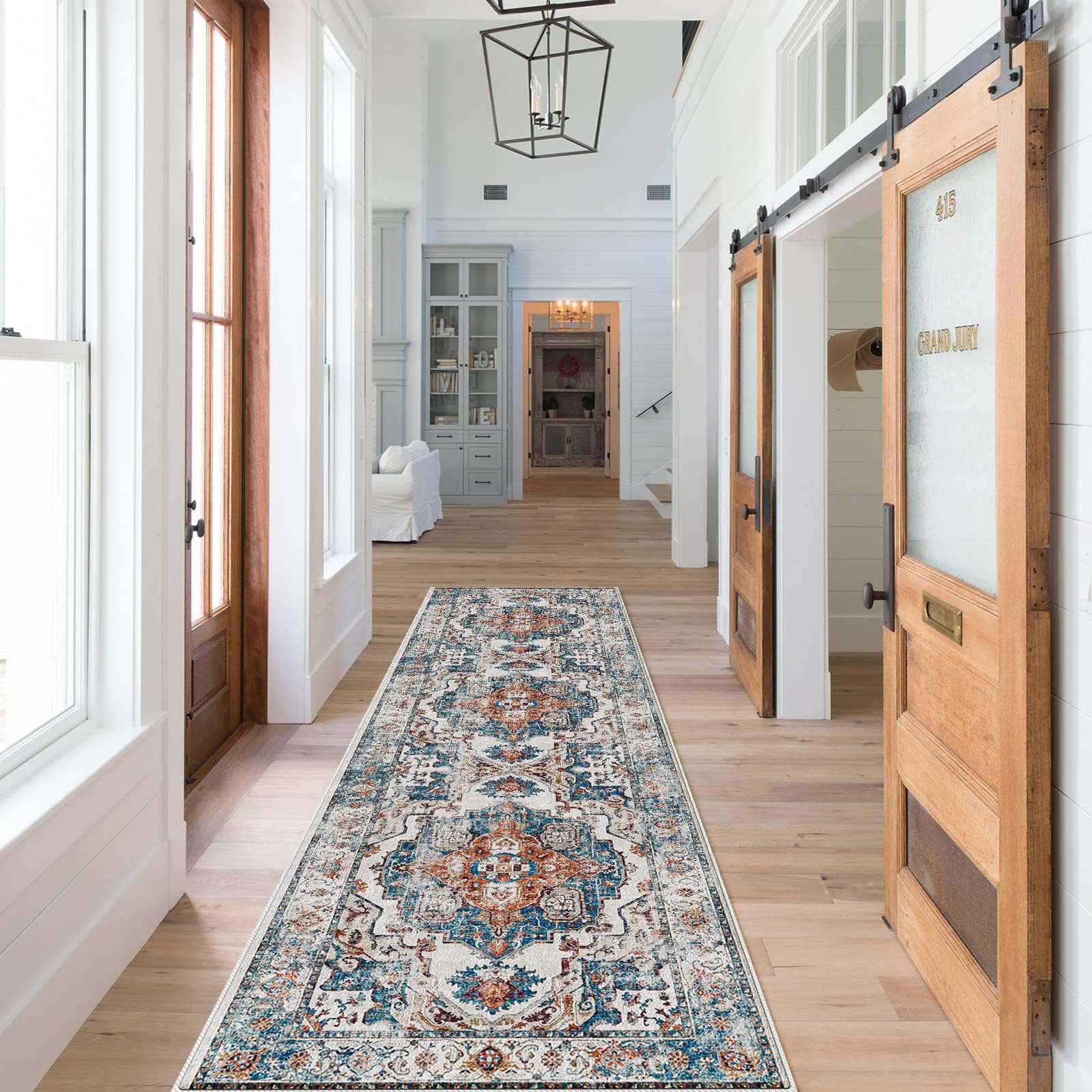Washable Vintage Runner Rug 2x7