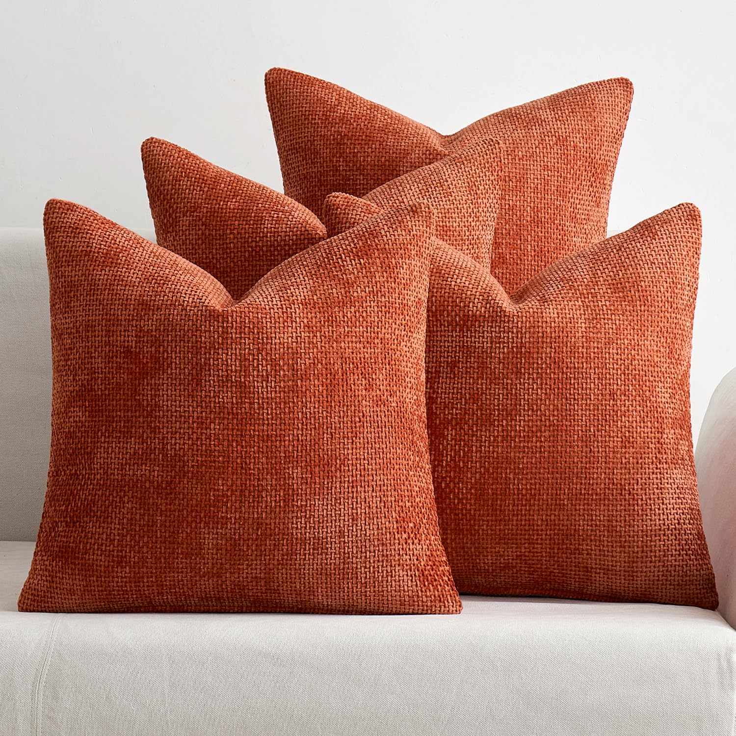 Chenille Decorative Pillow Covers Set of 4