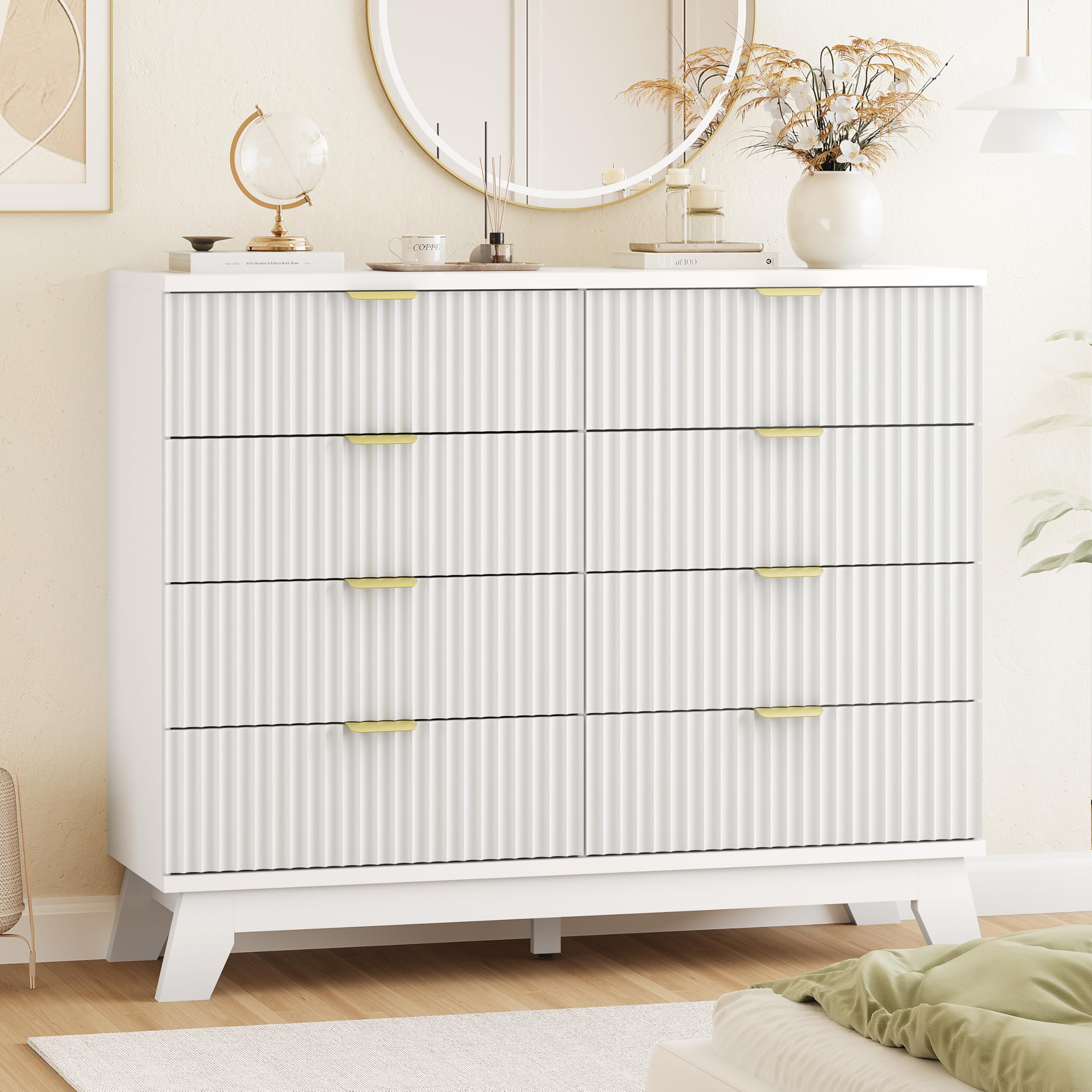 Xixini Fluted Dresser for Bedroom