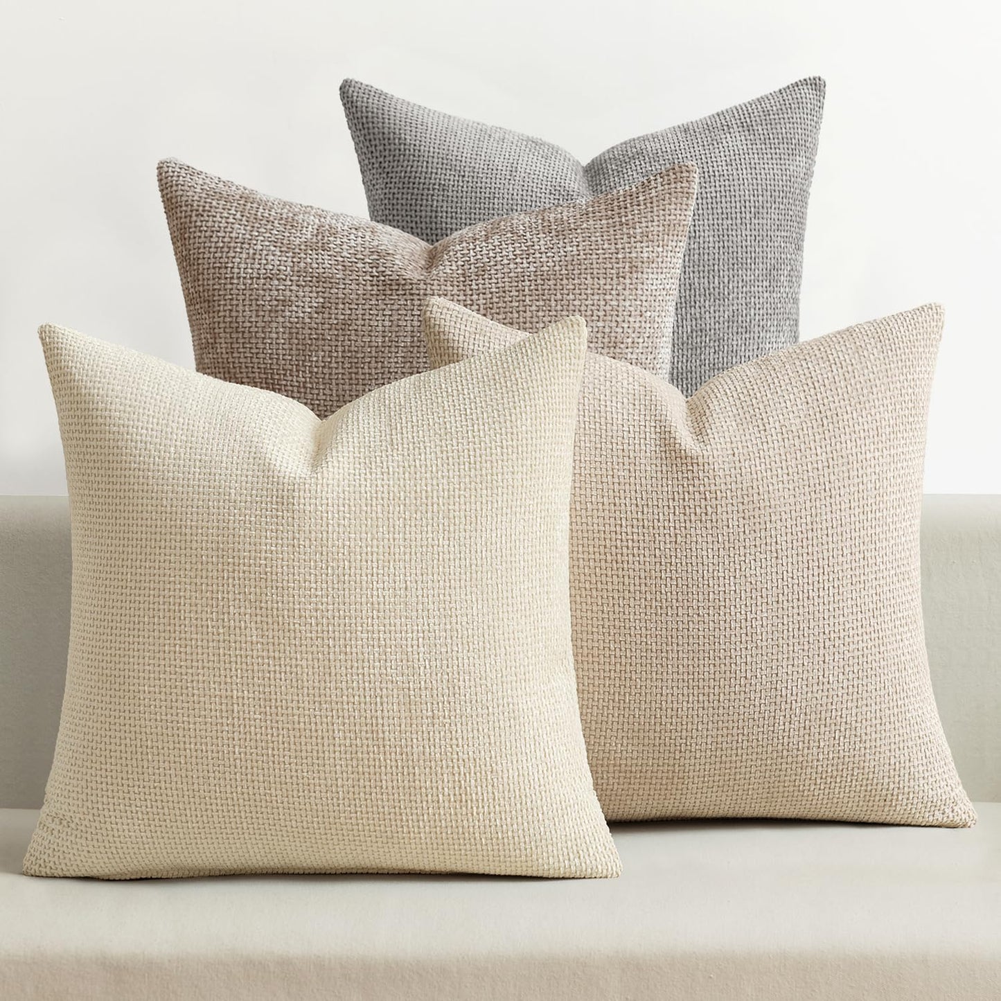 Chenille Decorative Pillow Covers Set of 4