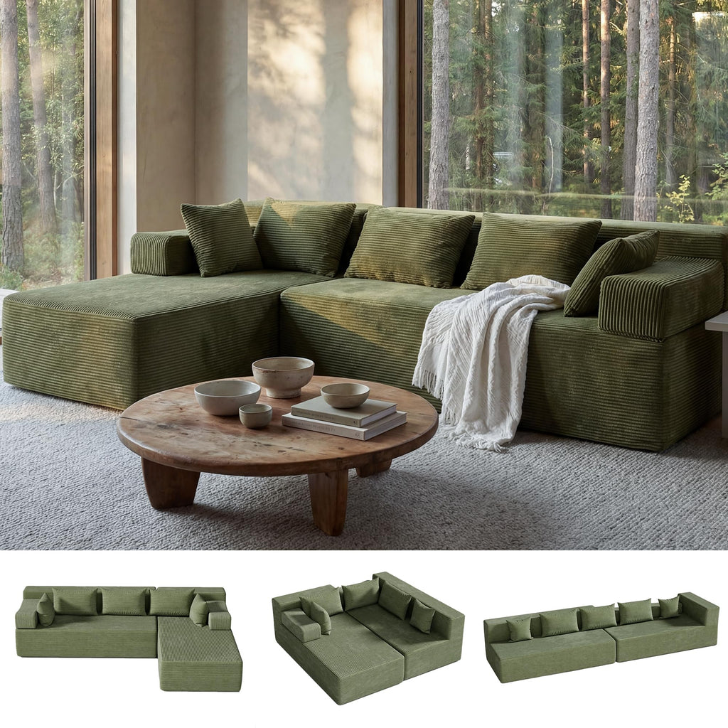 Modular Sectional Sofa with Ottoman