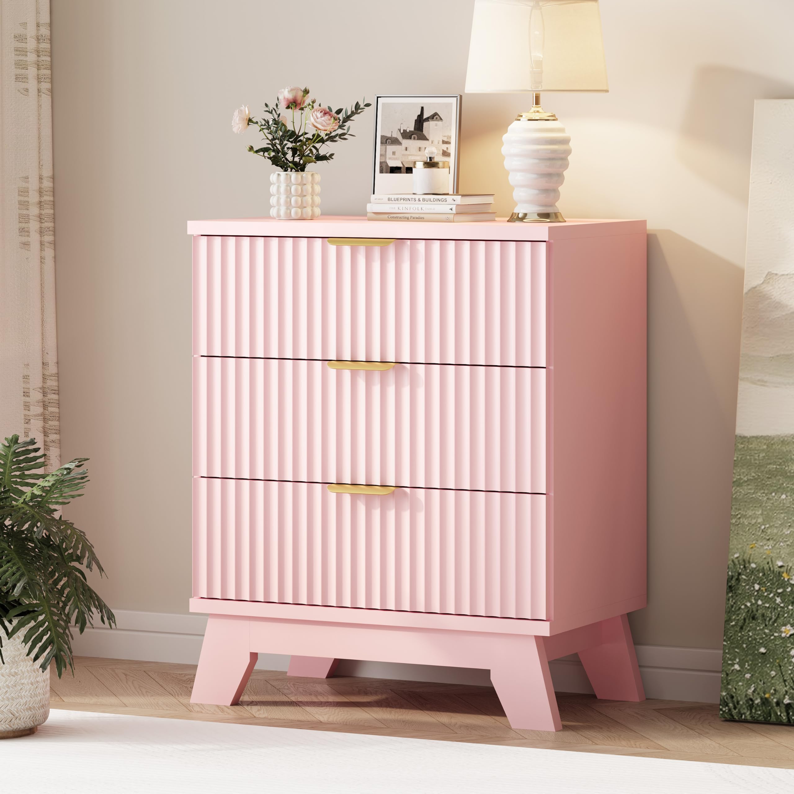 Xixini Fluted Dresser for Bedroom