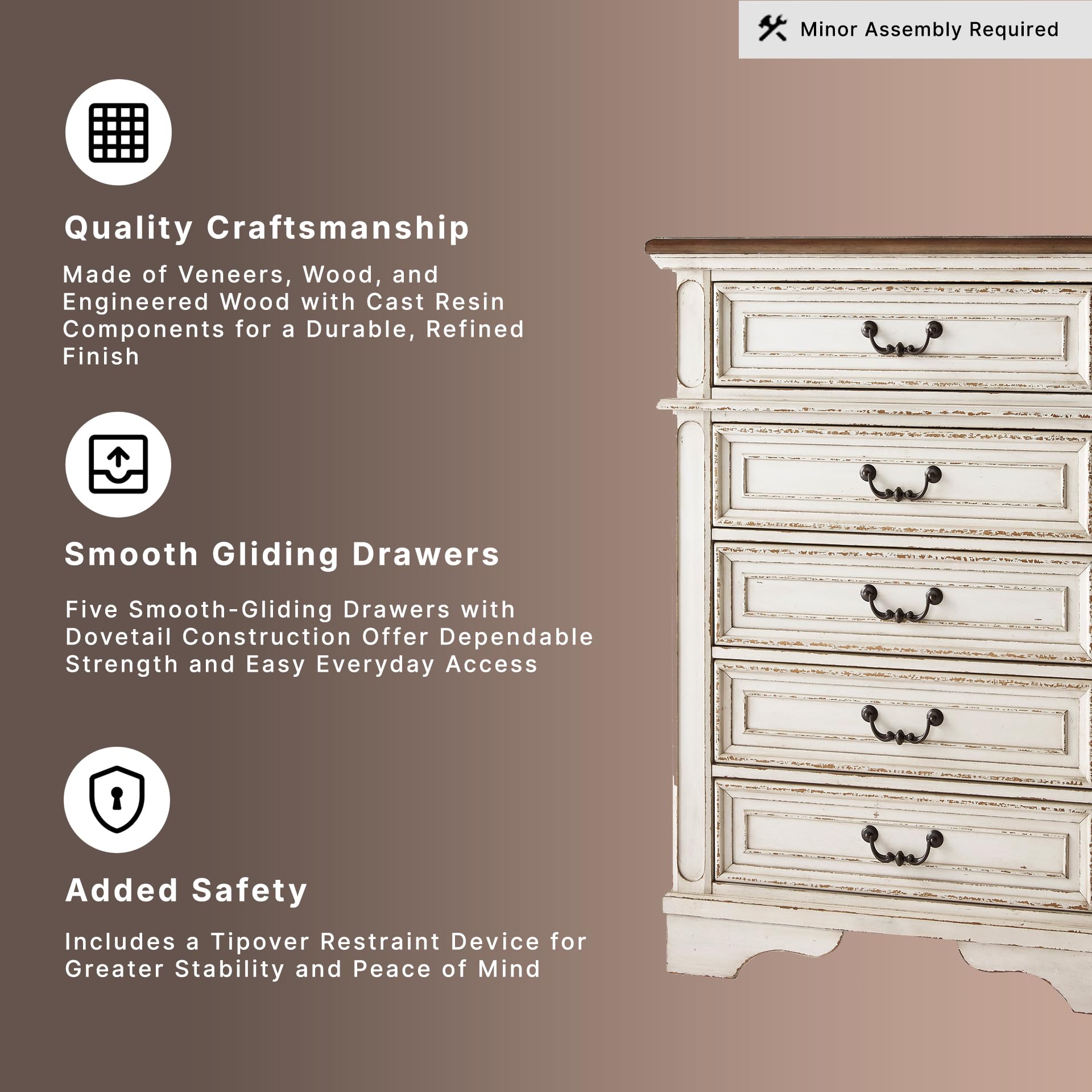 Vintage 5 Drawer Storage Chest