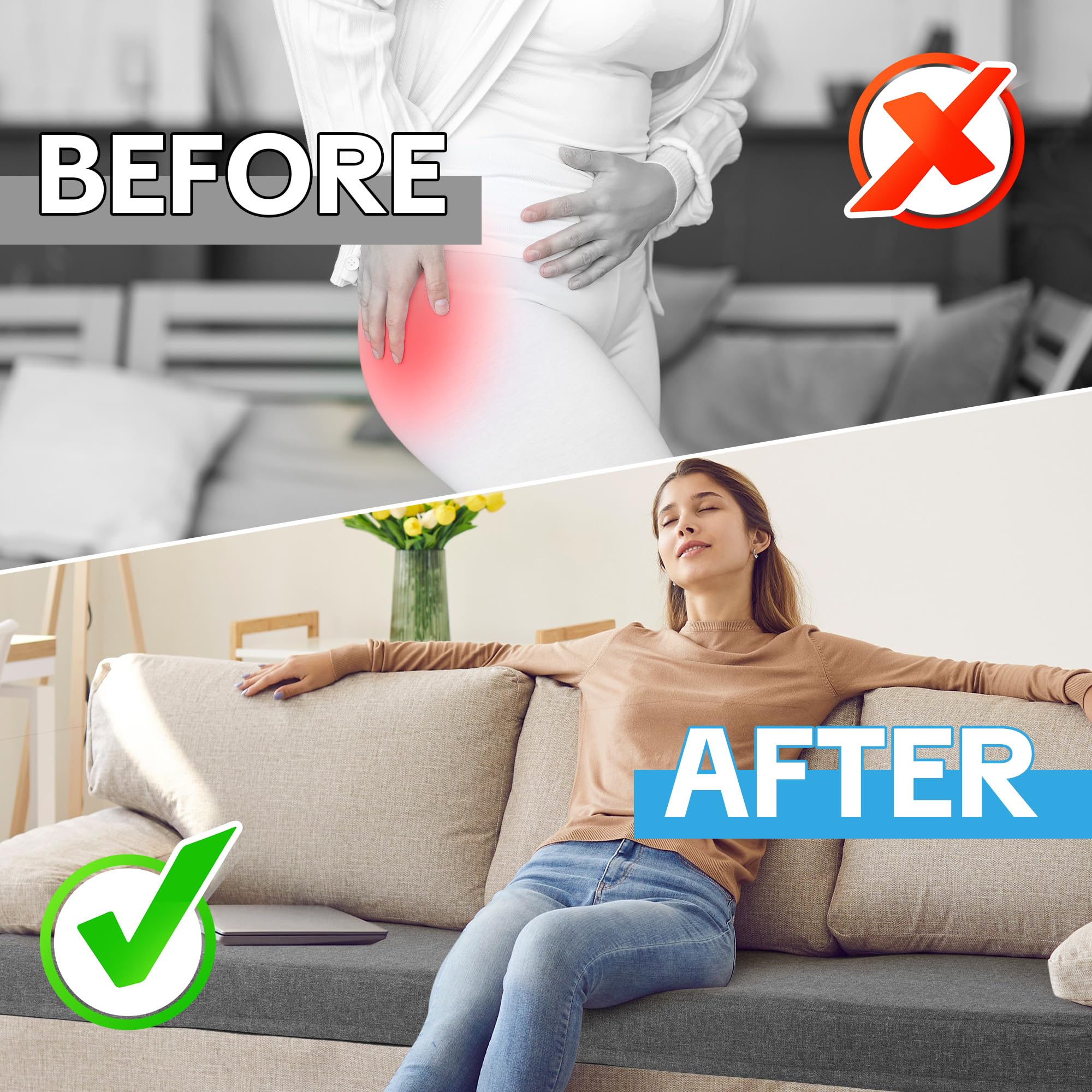 Memory Foam Sofa Topper Cushion Pad