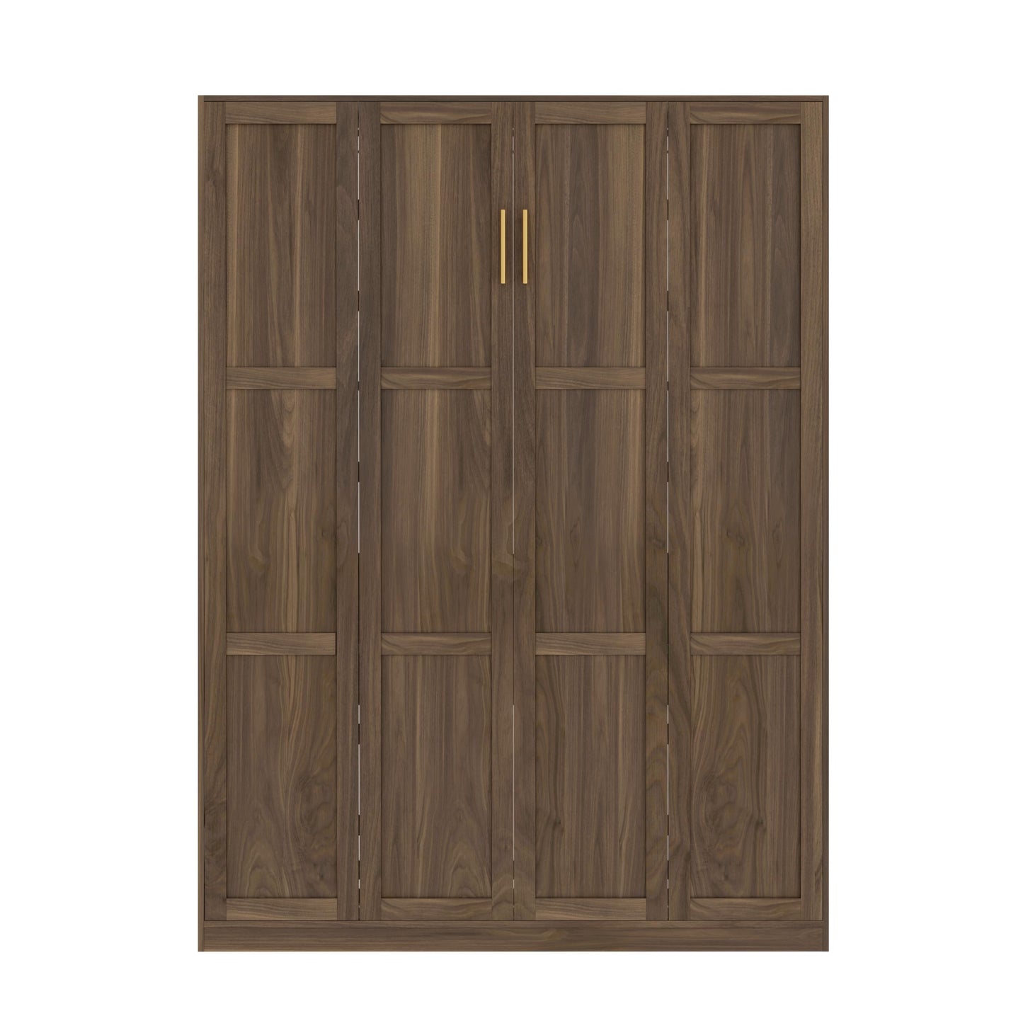 Farmhouse Queen Murphy Bed with Storage Cabinets