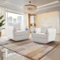 Oversized Boucle Swivel Accent Chair
