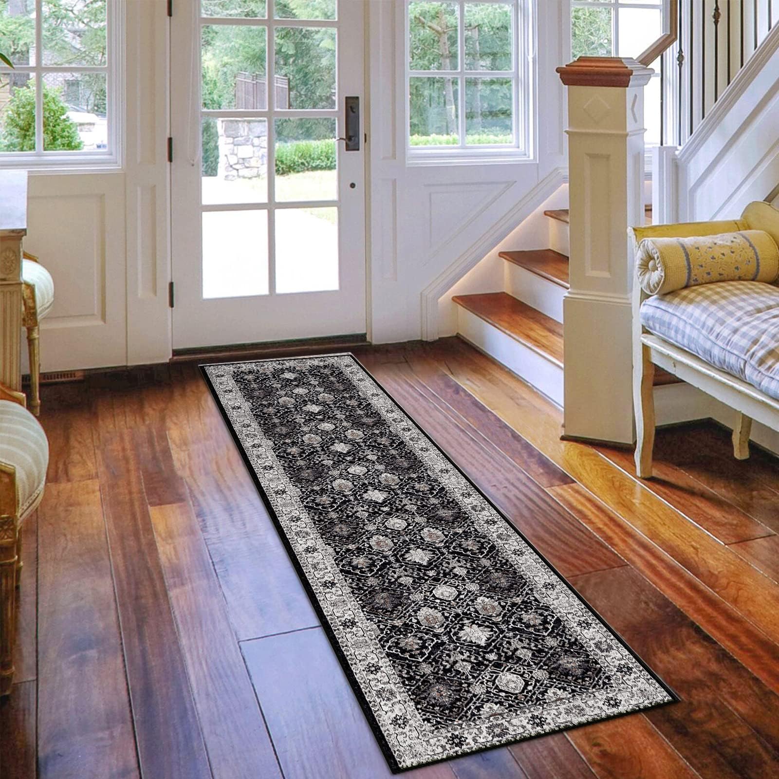Washable Vintage Runner Rug 2x7