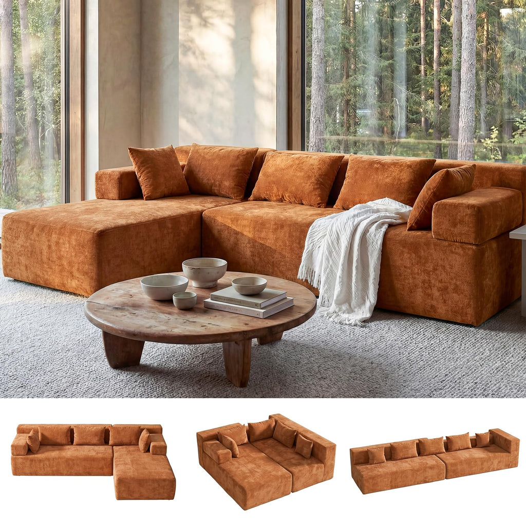 Modular Sectional Sofa with Ottoman
