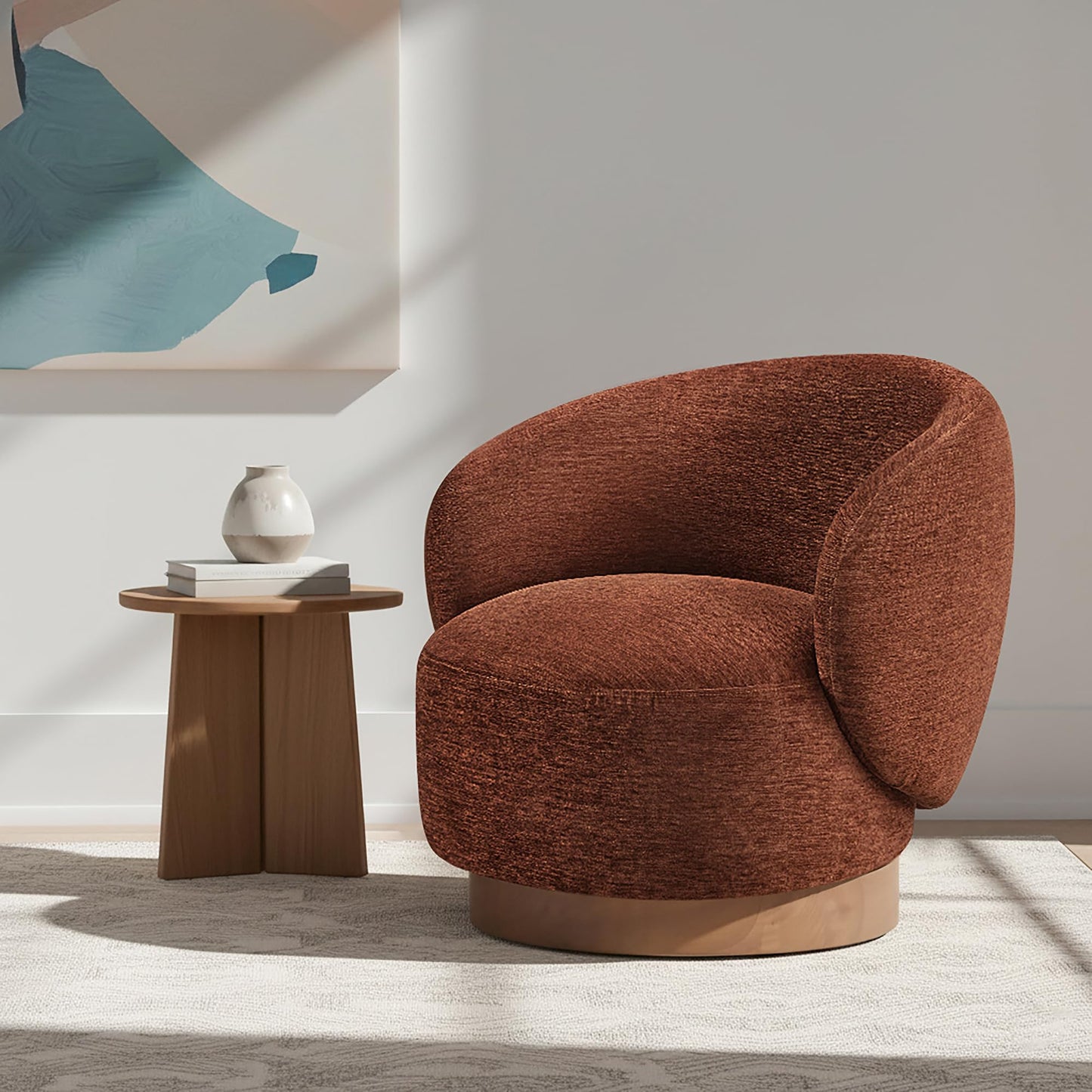 Swivel Barrel Accent Chair
