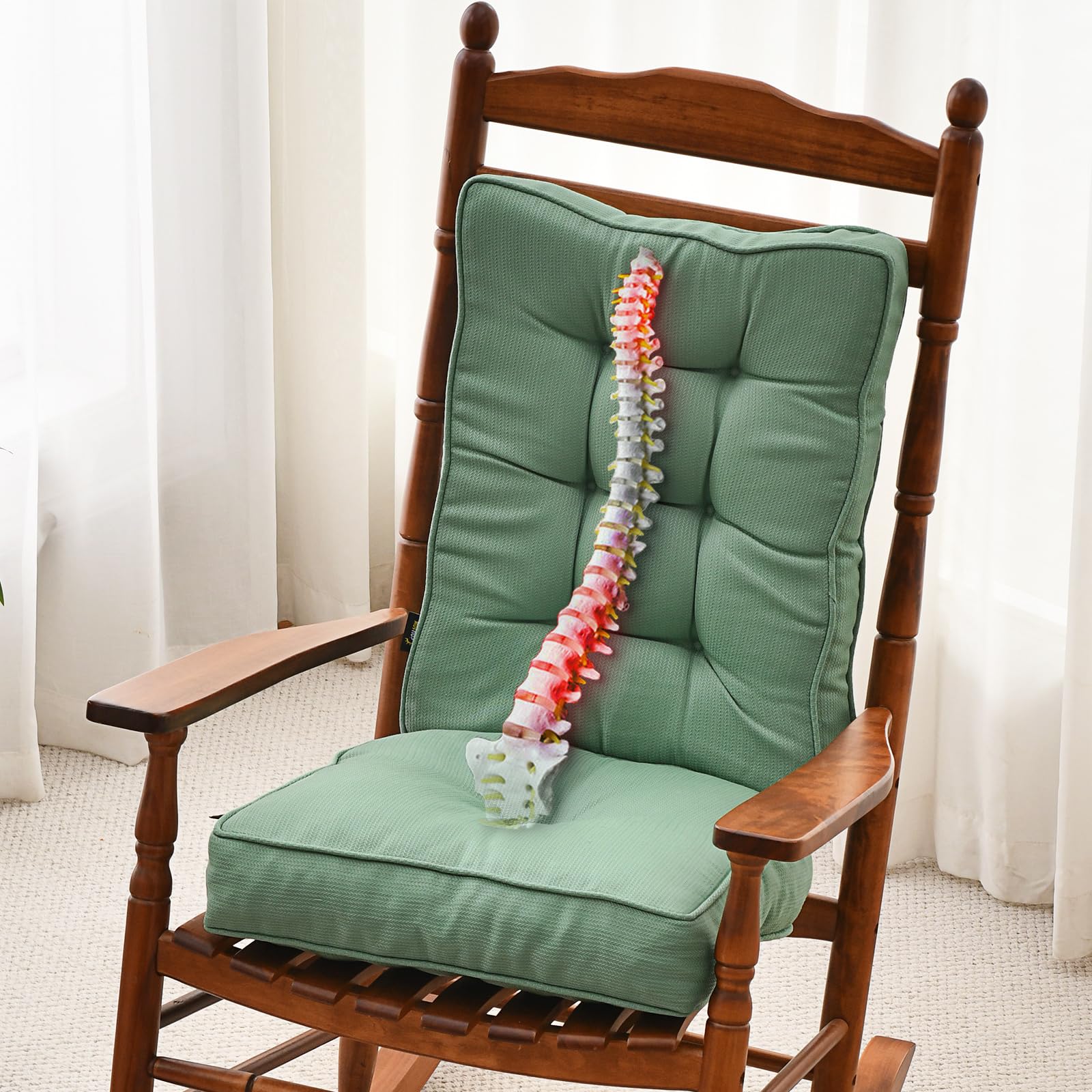 Memory Foam Rocking Chair Cushion Set