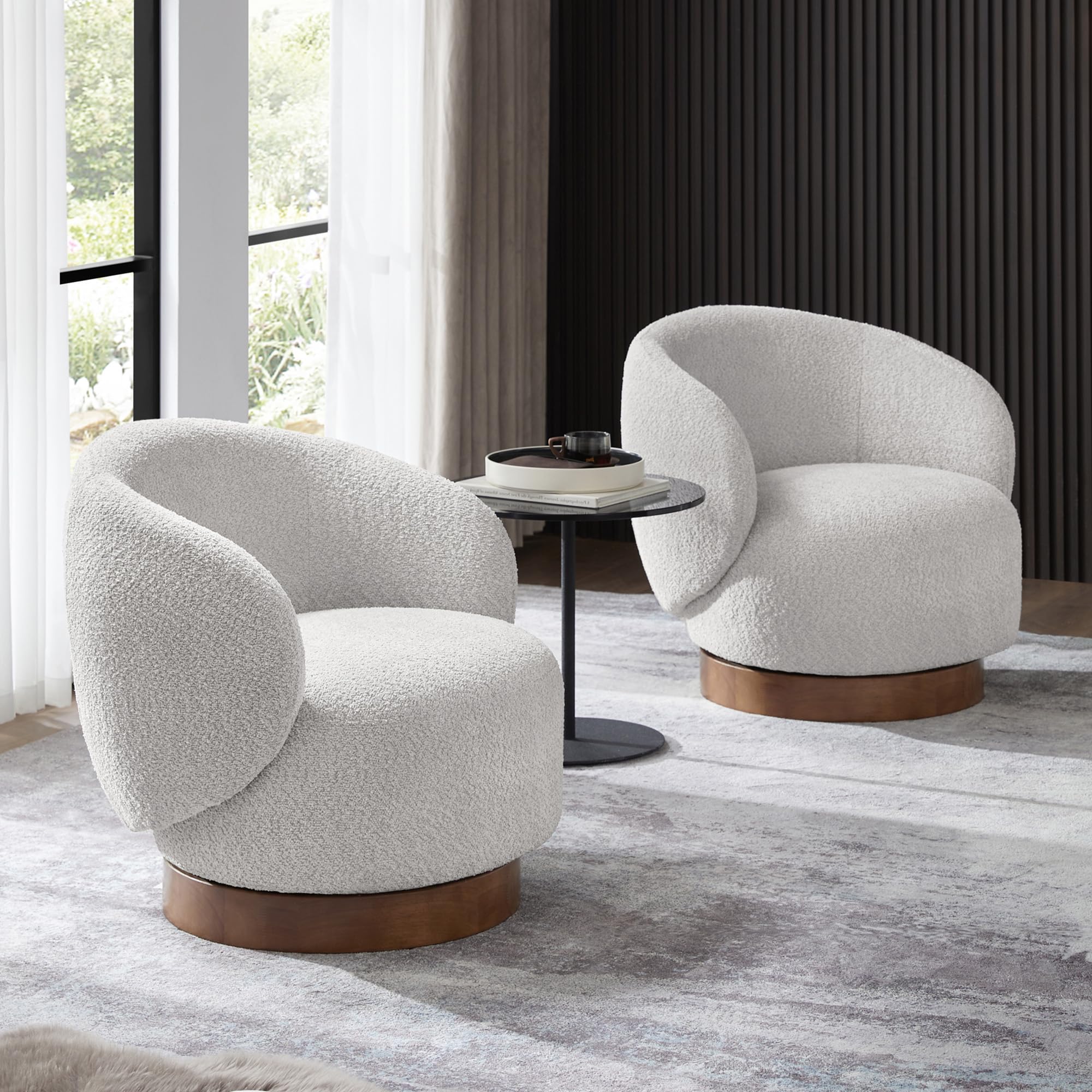 Swivel Barrel Accent Chair