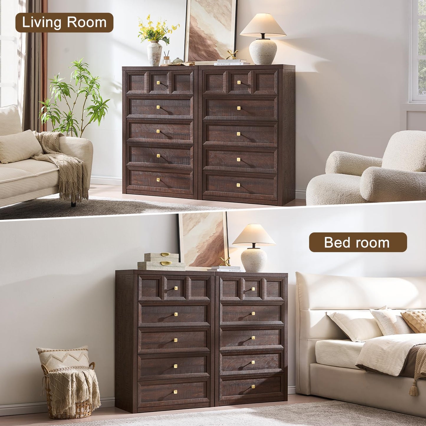 Bedroom Dresser and Nightstands Set